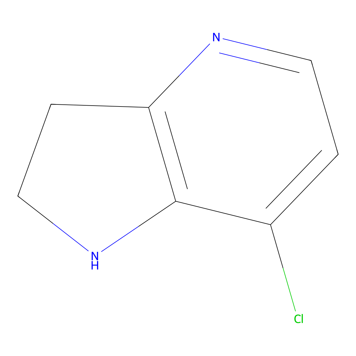 7-chloro-1H,2H,3H-pyrrolo(3,2-b)pyridine molecular structure, CAS 2408962-08-1