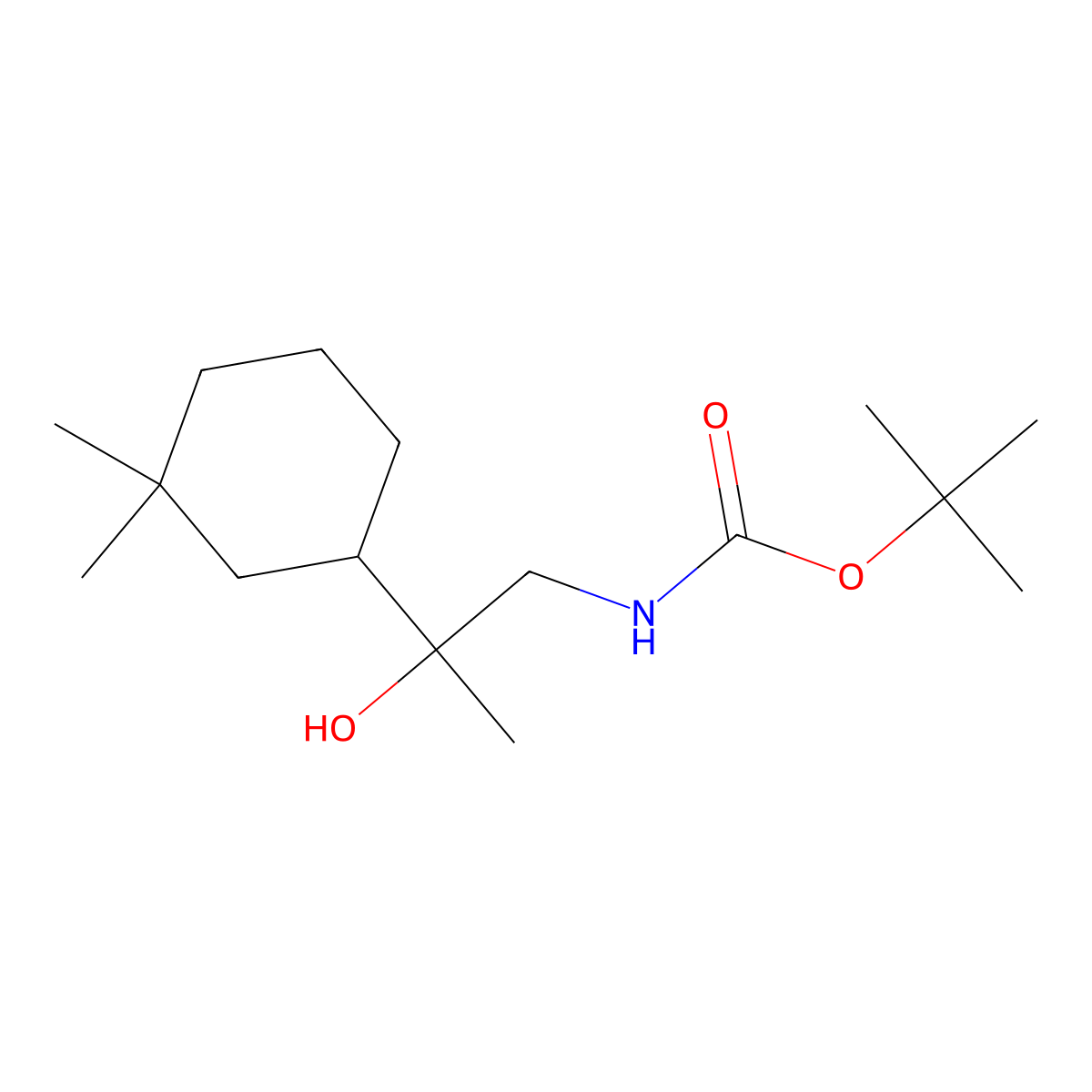 tert-butyl N-[2-(3,3-dimethylcyclohexyl)-2-hydroxypropyl]carbamate molecular structure, CAS 2408962-09-2
