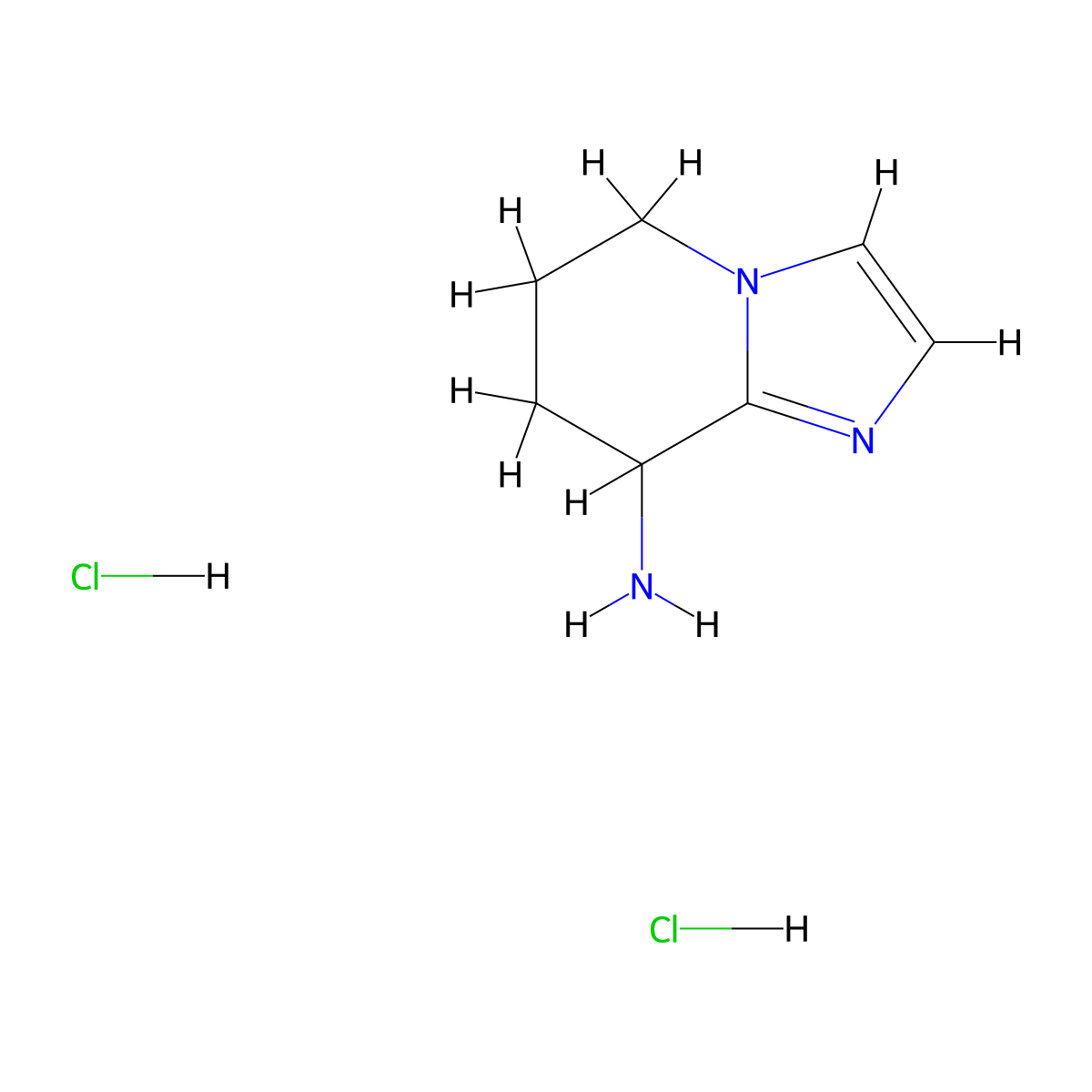 5H,6H,7H,8H-imidazo(1,2-a)pyridin-8-amine dihydrochloride molecular structure, CAS 2408962-15-0