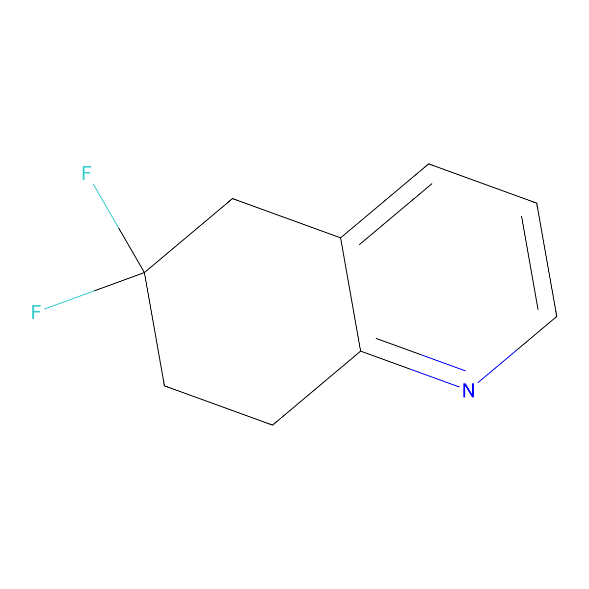 6,6-Difluoro-5,6,7,8-tetrahydroquinoline molecular structure, CAS 2408962-21-8