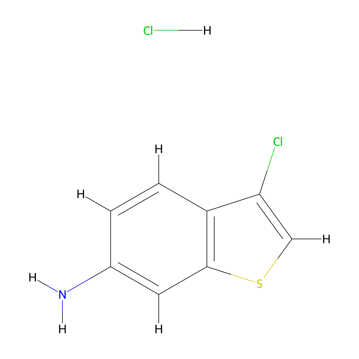 3-Chloro-1-benzothiophen-6-amine hydrochloride molecular structure, CAS 2408962-65-0