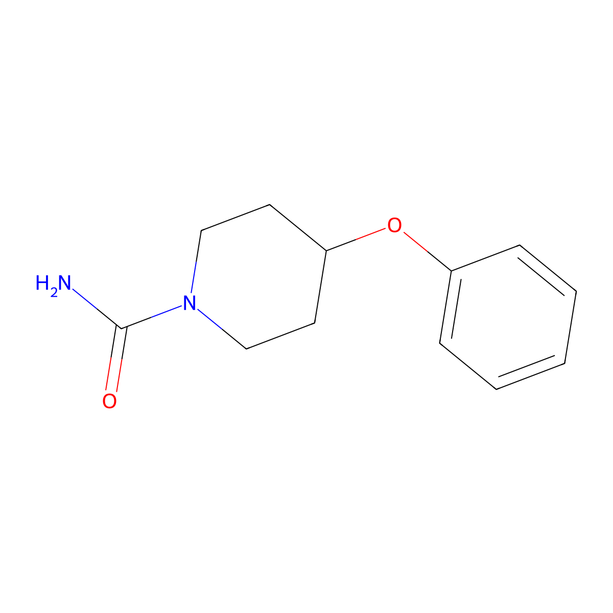 4-Phenoxypiperidine-1-carboxamide molecular structure, CAS 2408962-74-1