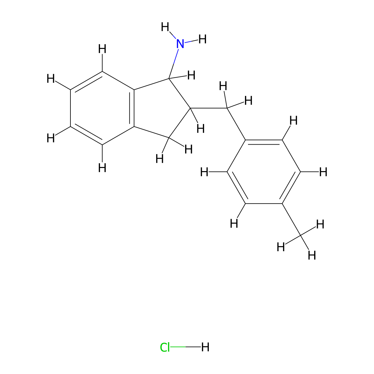 2-[(4-methylphenyl)methyl]-2,3-dihydro-1H-inden-1-amine hydrochloride molecular structure, CAS 2408962-75-2