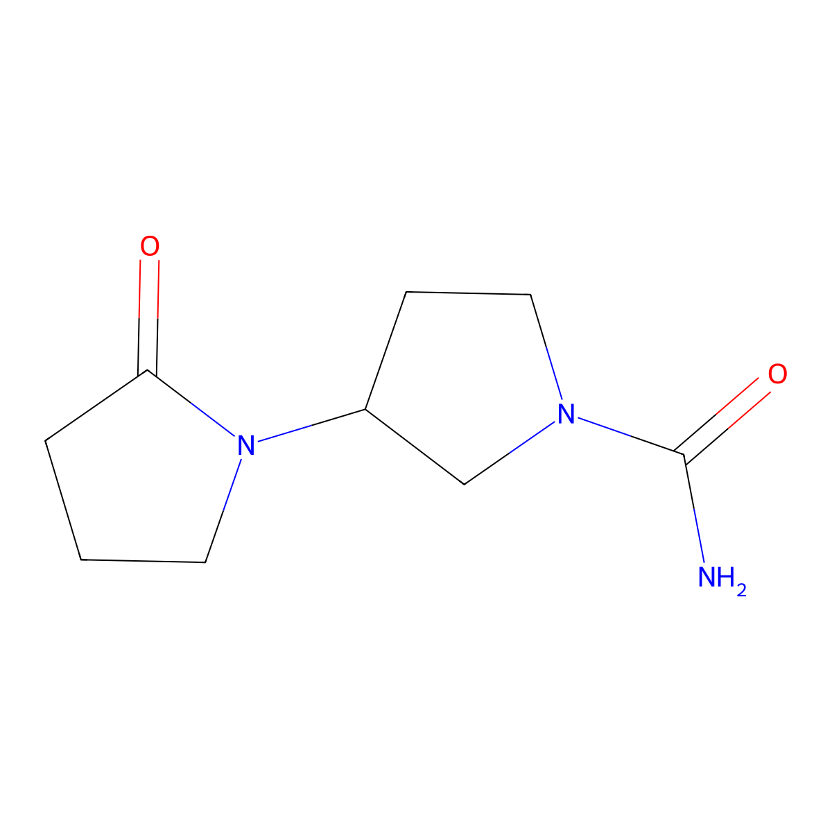 3-(2-Oxopyrrolidin-1-yl)pyrrolidine-1-carboxamide molecular structure, CAS 2408962-79-6