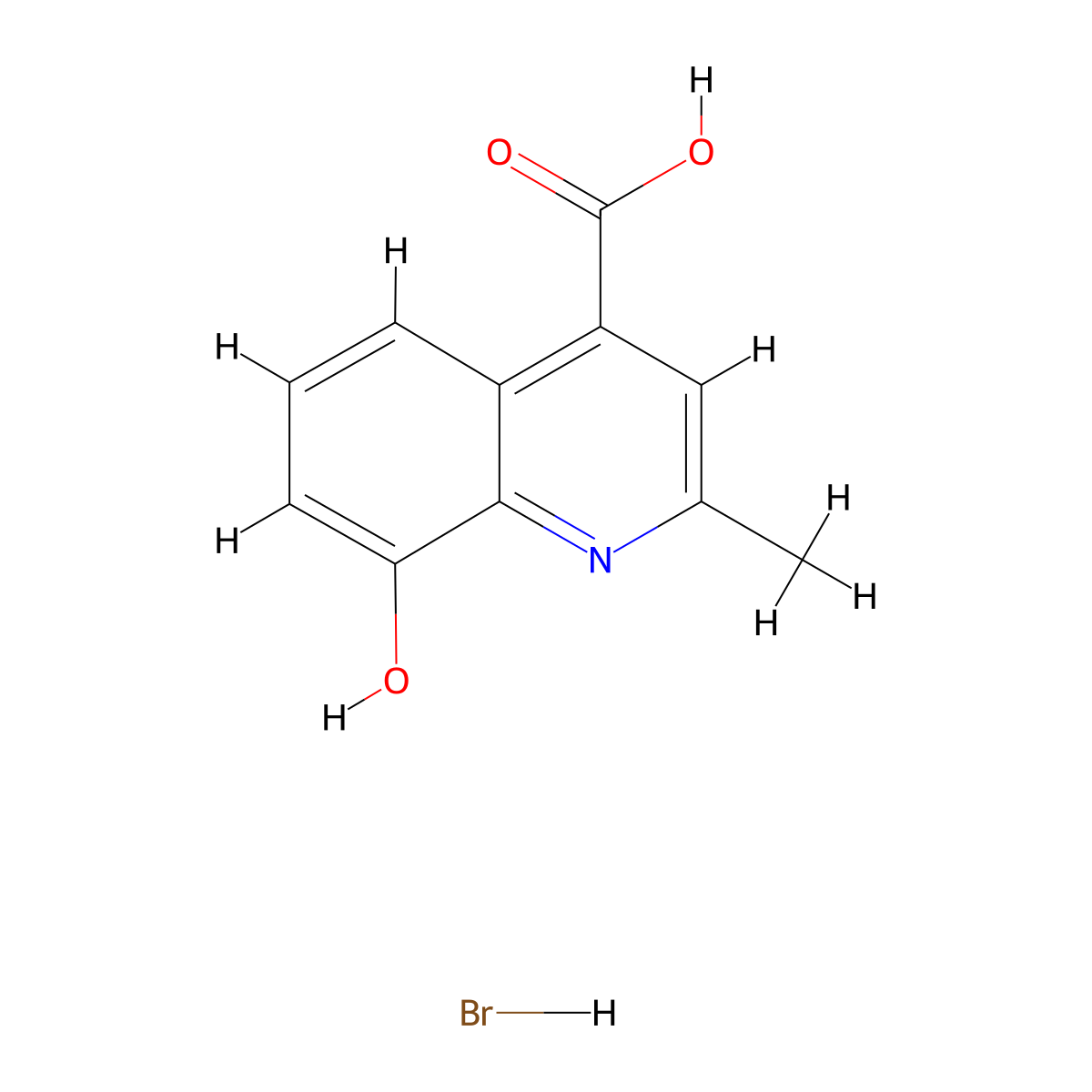 8-Hydroxy-2-methylquinoline-4-carboxylic acid hydrobromide molecular structure, CAS 2408962-89-8