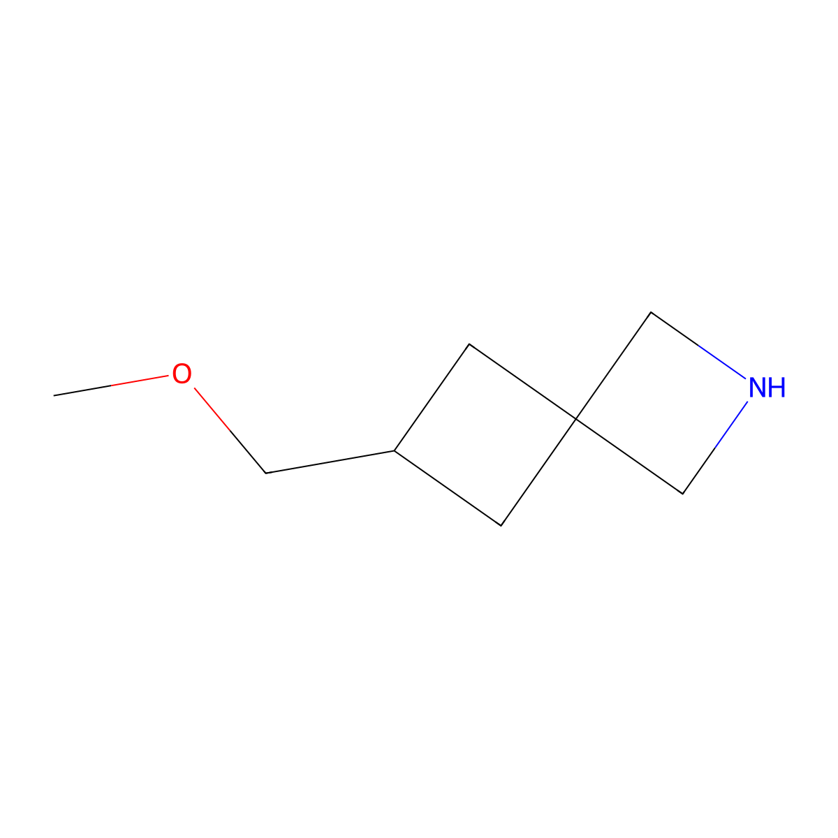 6-(Methoxymethyl)-2-azaspiro[3.3]heptane molecular structure, CAS 2408962-90-1
