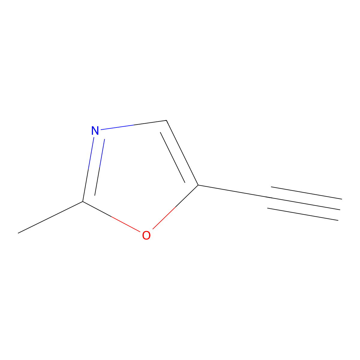 5-Ethynyl-2-methyl-1,3-oxazole molecular structure, CAS 2408962-94-5