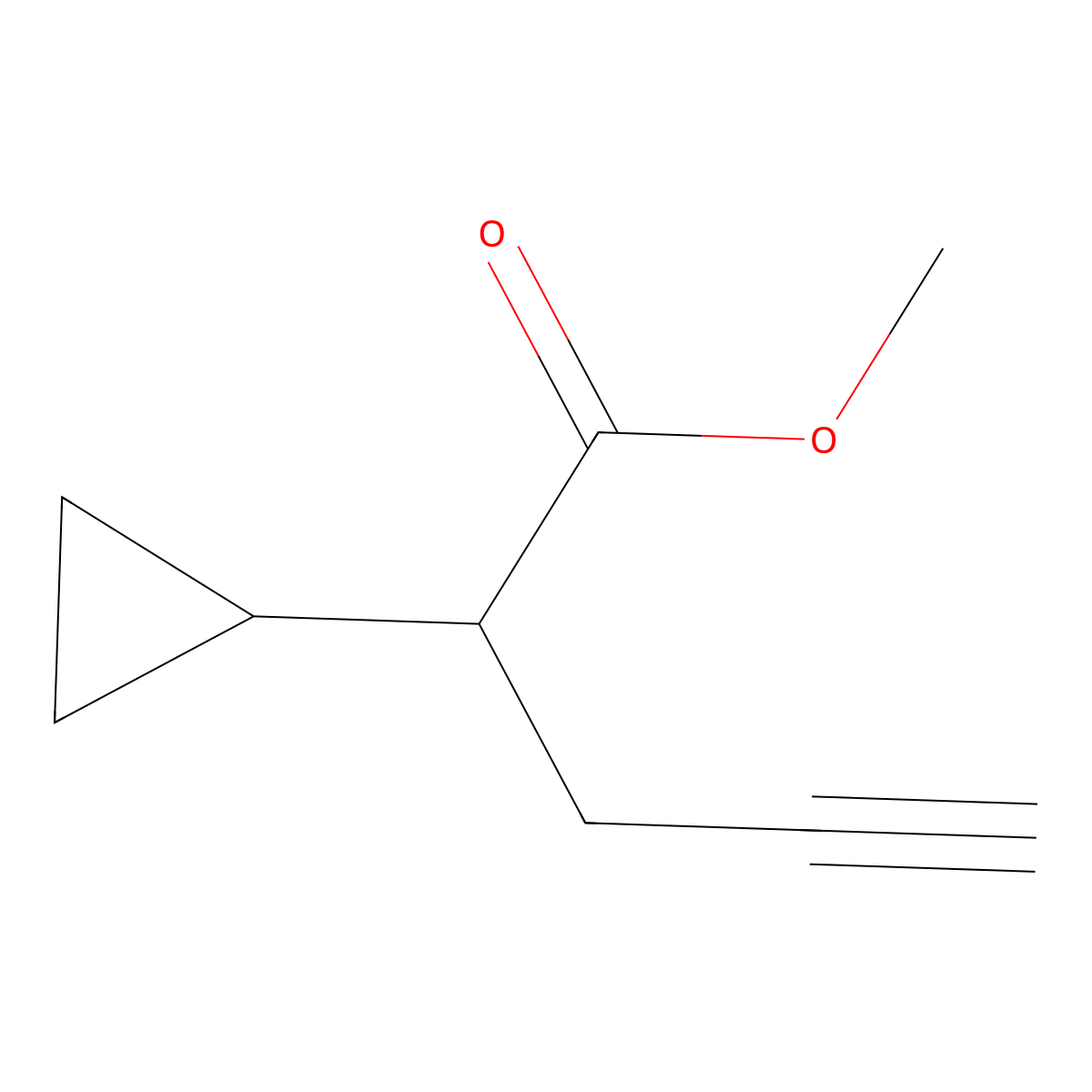 Methyl 2-cyclopropylpent-4-ynoate molecular structure, CAS 2408963-01-7