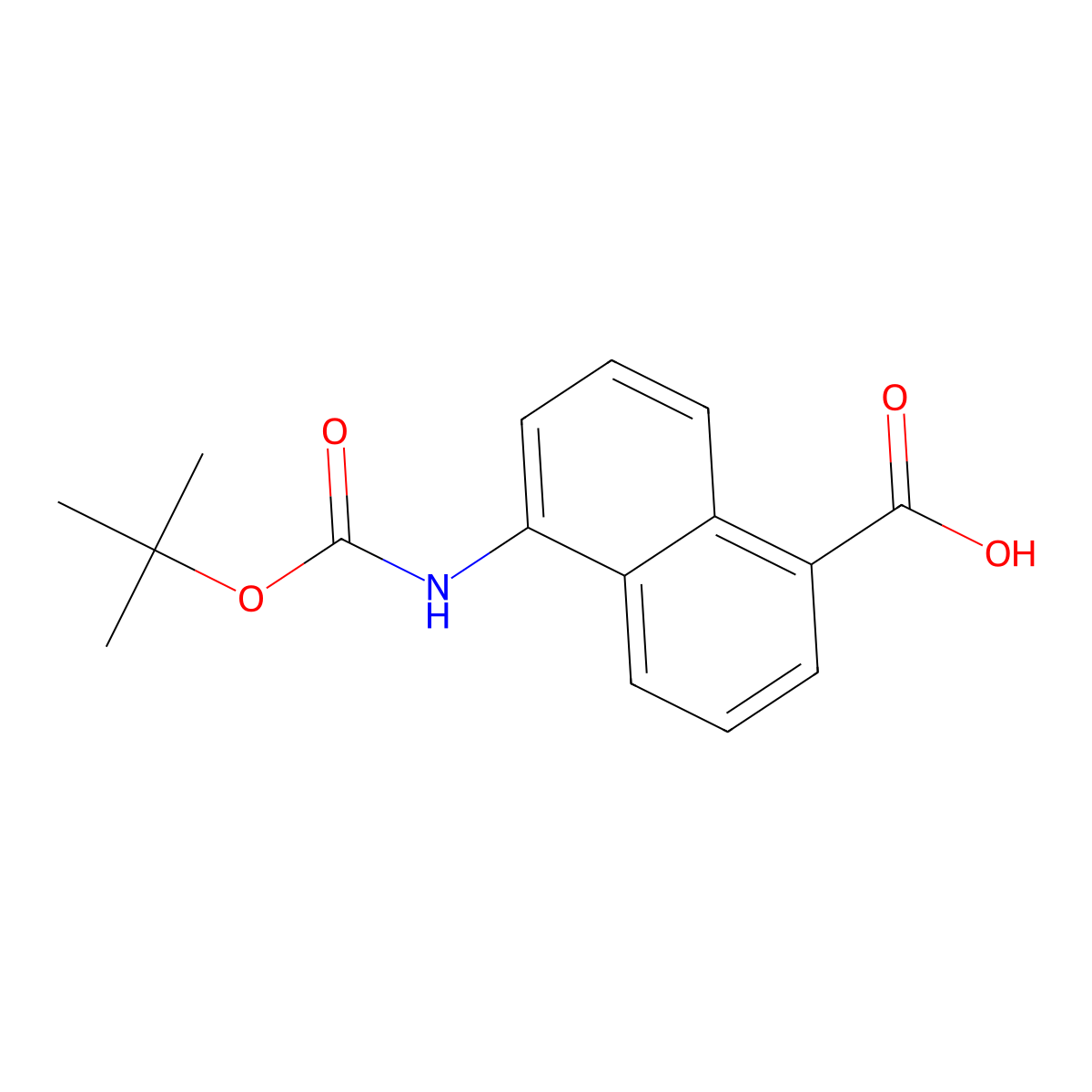 5-{[(Tert-butoxy)carbonyl]amino}naphthalene-1-carboxylicacid molecular structure, CAS 2408963-08-4