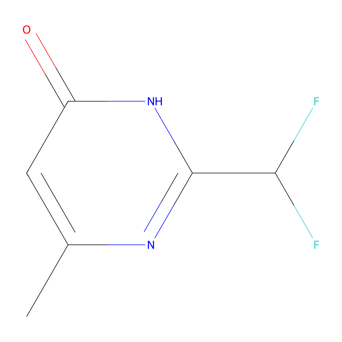 2-(Difluoromethyl)-6-methyl-3,4-dihydropyrimidin-4-one molecular structure, CAS 2408963-29-9