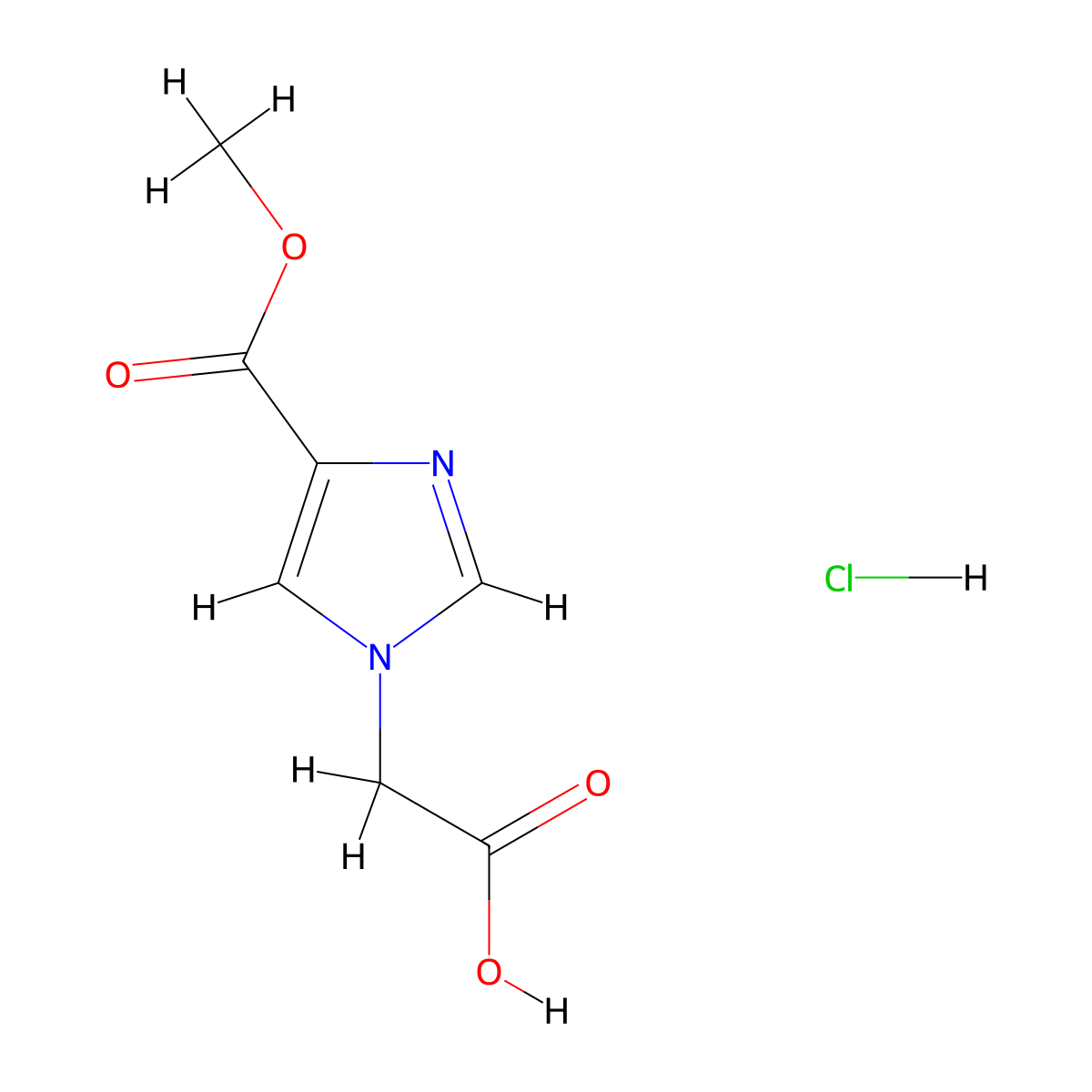 2-[4-(methoxycarbonyl)-1H-imidazol-1-yl]acetic acid hydrochloride molecular structure, CAS 2408963-30-2
