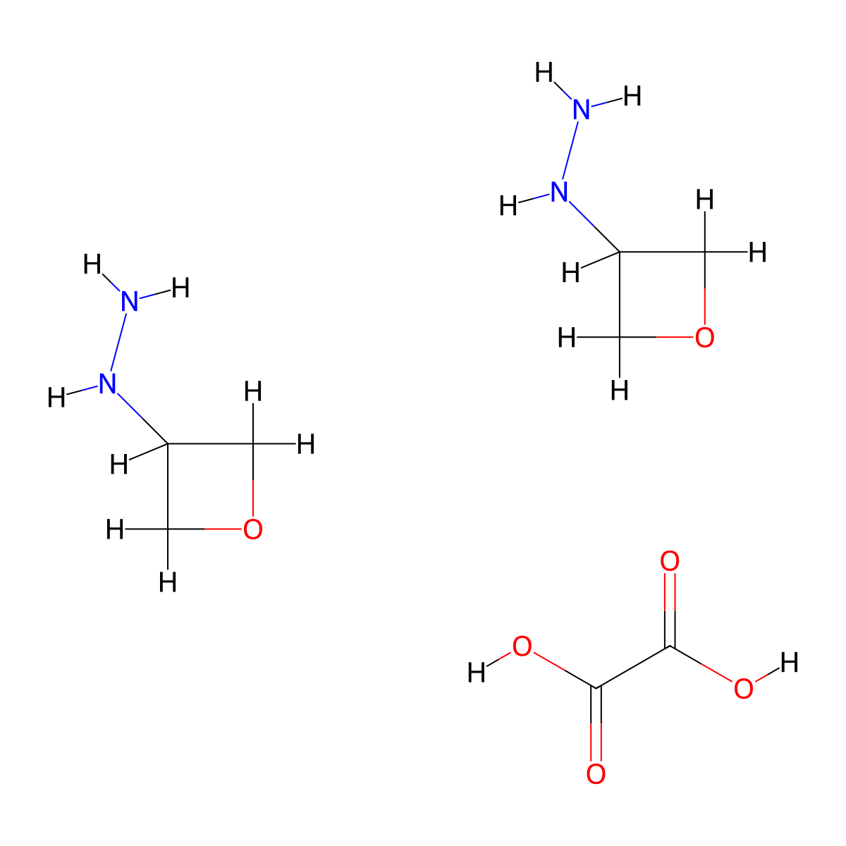 Bis((oxetan-3-yl)hydrazine),oxalicacid molecular structure, CAS 2408963-35-7