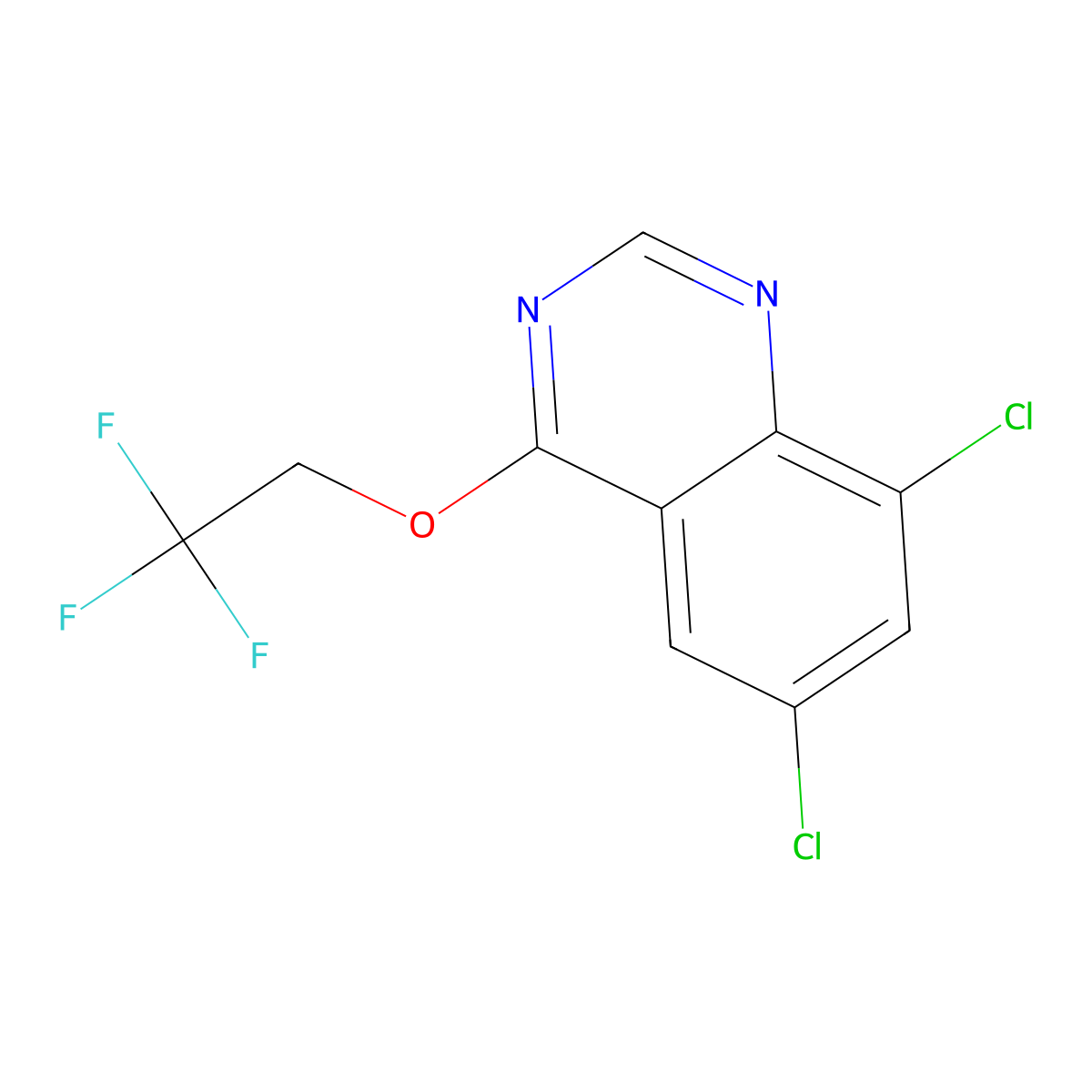 6,8-Dichloro-4-(2,2,2-trifluoroethoxy)quinazoline molecular structure, CAS 2408963-40-4