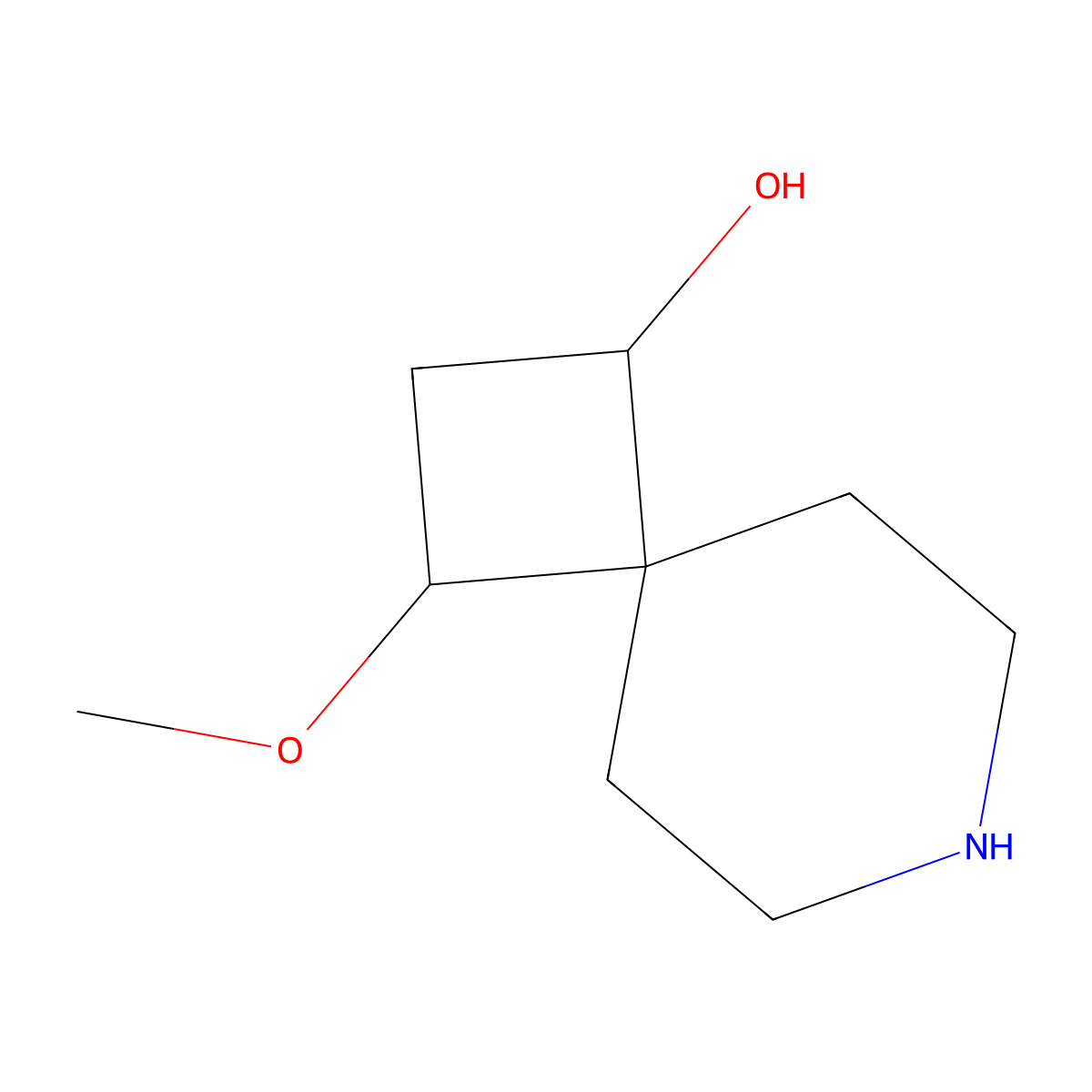 3-Methoxy-7-azaspiro[3.5]nonan-1-ol molecular structure, CAS 2408963-46-0