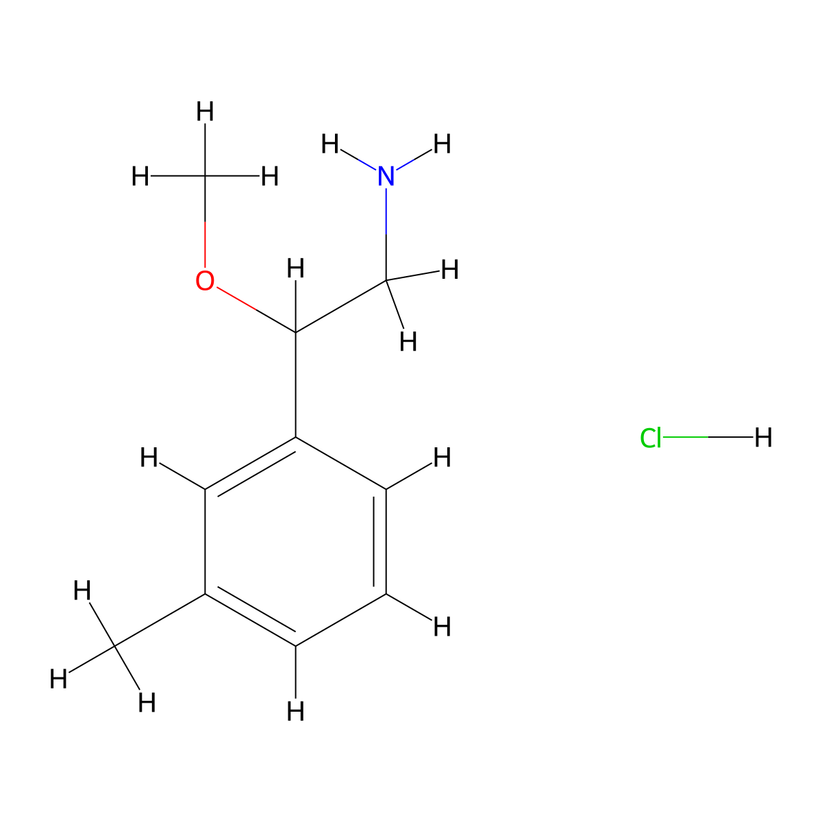 2-Methoxy-2-(3-methylphenyl)ethan-1-aminehydrochloride molecular structure, CAS 2408963-50-6
