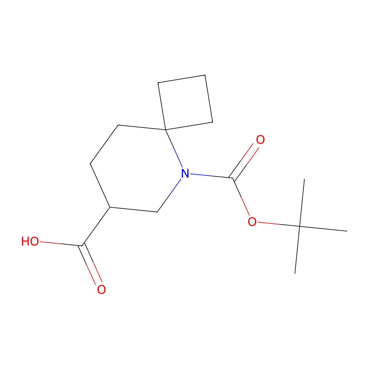 5-((Tert-butoxy)carbonyl)-5-azaspiro(3.5)nonane-7-carboxylic acid molecular structure, CAS 2408963-51-7