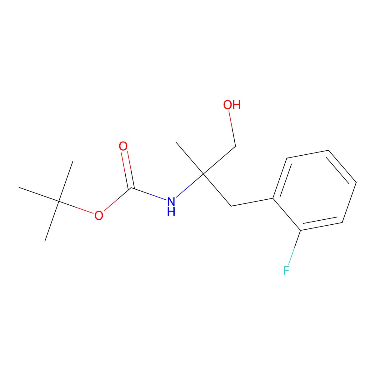 tert-butyl N-{2-[(2-fluorophenyl)methyl]-1-hydroxypropan-2-yl}carbamate molecular structure, CAS 2408963-67-5