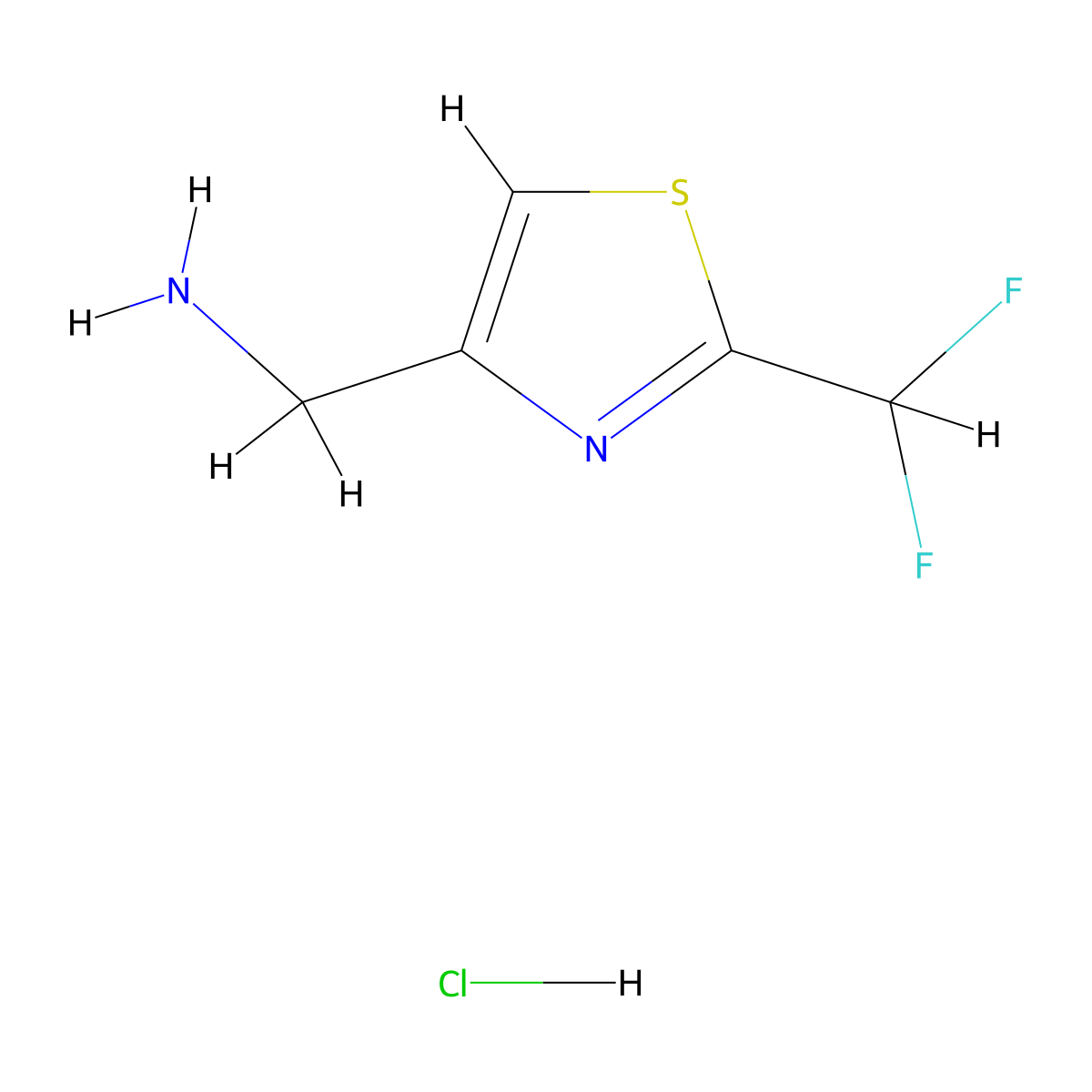 (2-(Difluoromethyl)thiazol-4-yl)methanamine hydrochloride molecular structure, CAS 2408963-68-6