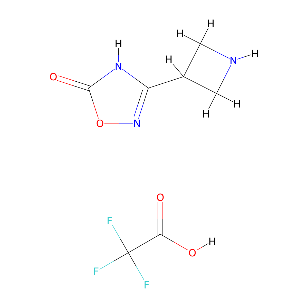 3-(Azetidin-3-yl)-1,2,4-oxadiazol-5-ol; trifluoroacetic acid molecular structure, CAS 2408963-78-8