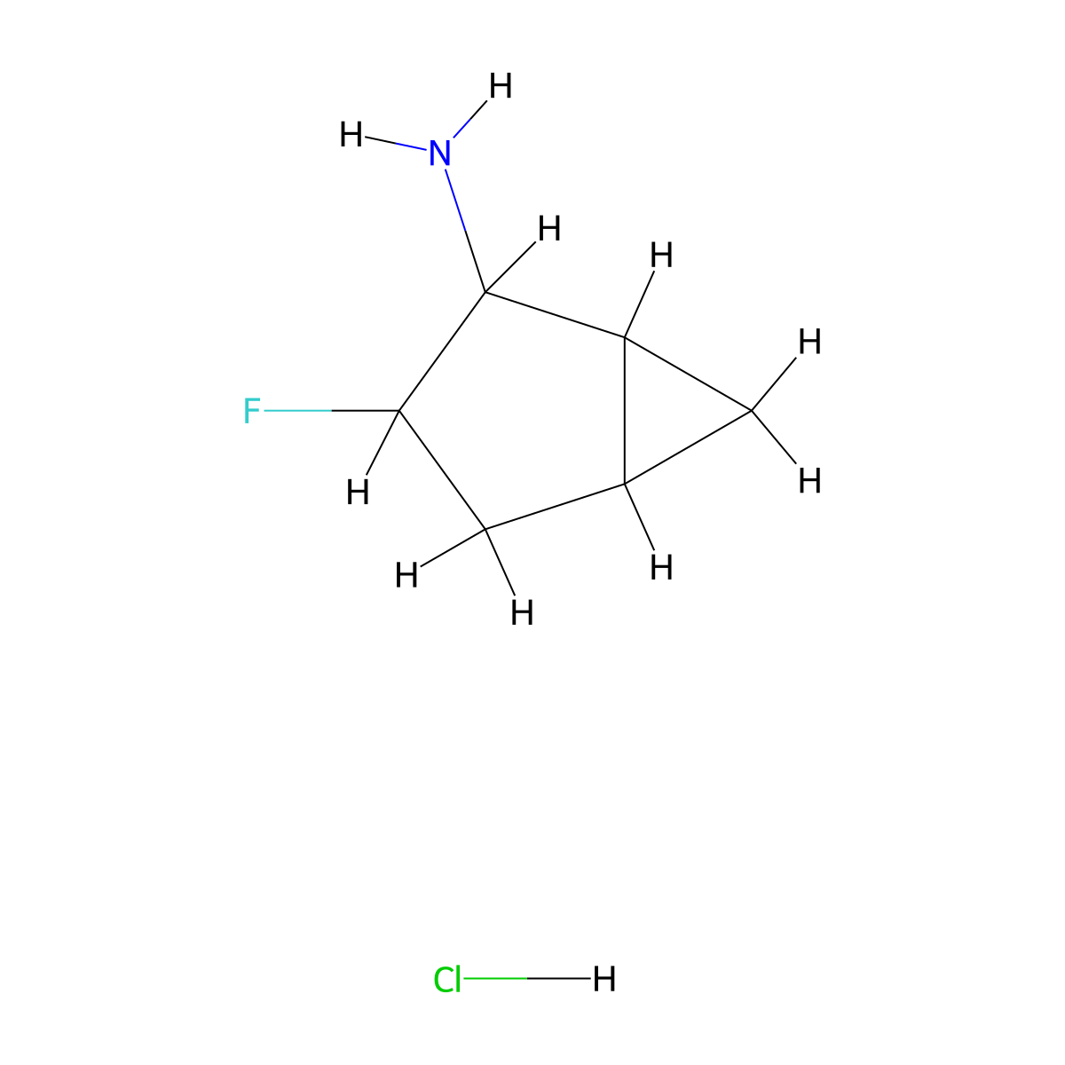 3-Fluorobicyclo[3.1.0]hexan-2-amine hydrochloride molecular structure, CAS 2408963-81-3