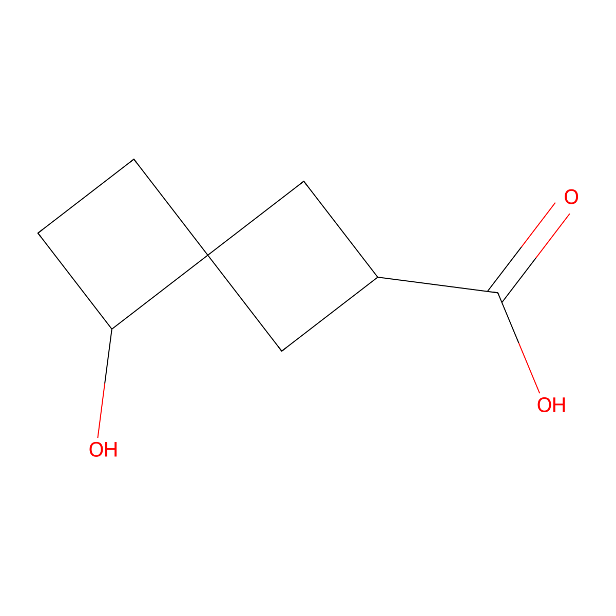 5-Hydroxyspiro[3.3]heptane-2-carboxylic acid molecular structure, CAS 2408963-88-0