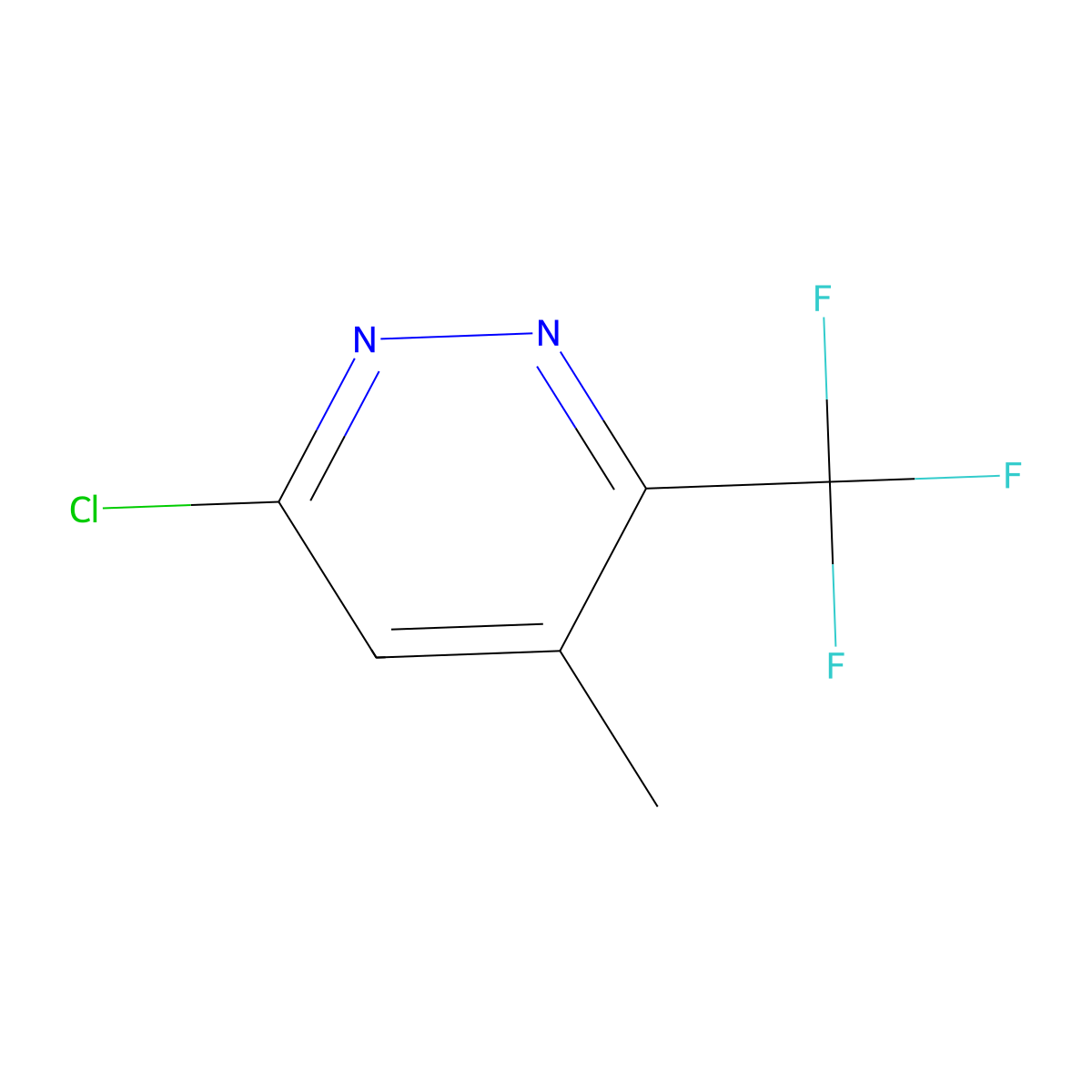 6-Chloro-4-methyl-3-(trifluoromethyl)pyridazine molecular structure, CAS 2408963-90-4