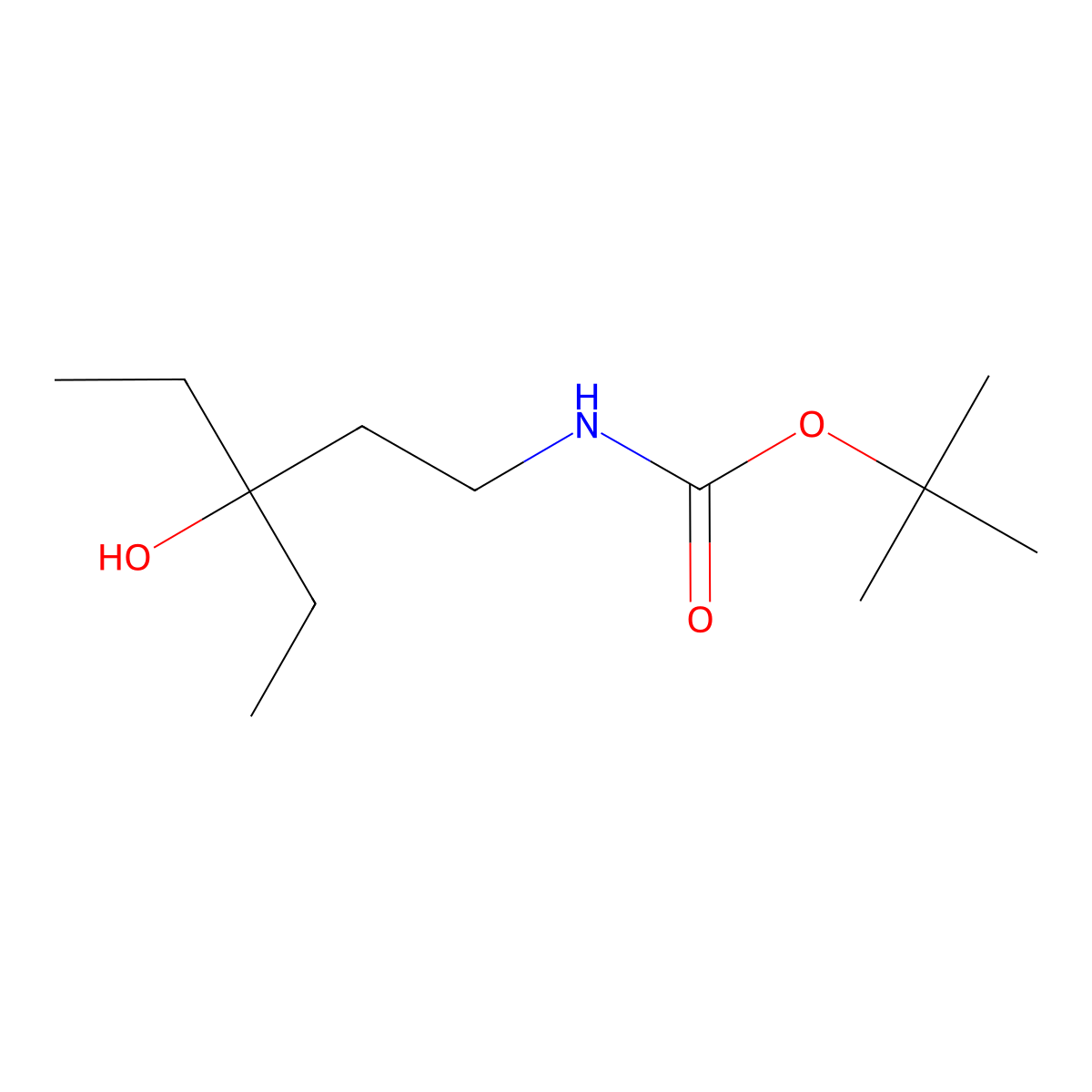 tert-butyl N-(3-ethyl-3-hydroxypentyl)carbamate molecular structure, CAS 2408964-01-0