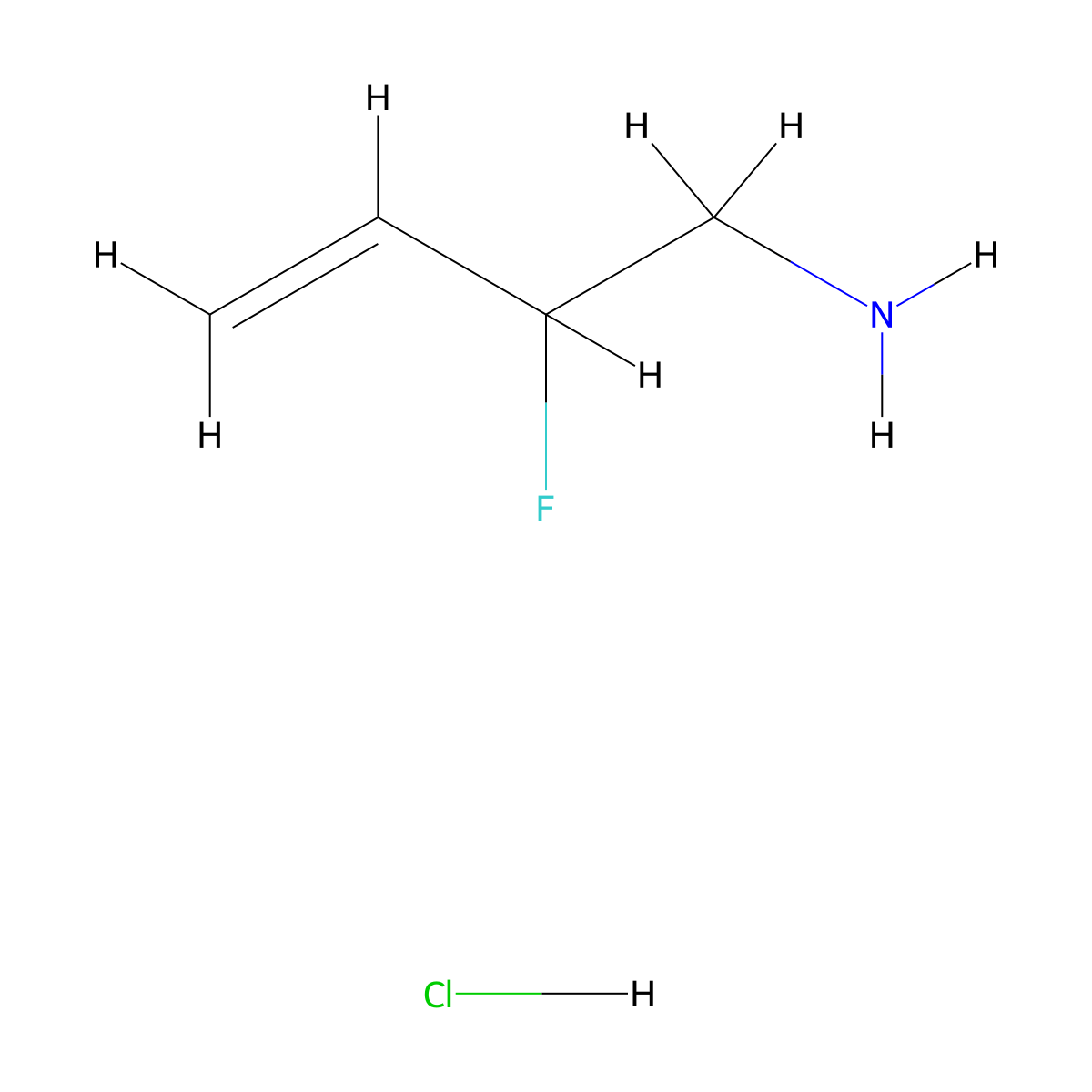 2-Fluorobut-3-en-1-amine hydrochloride molecular structure, CAS 2408964-06-5