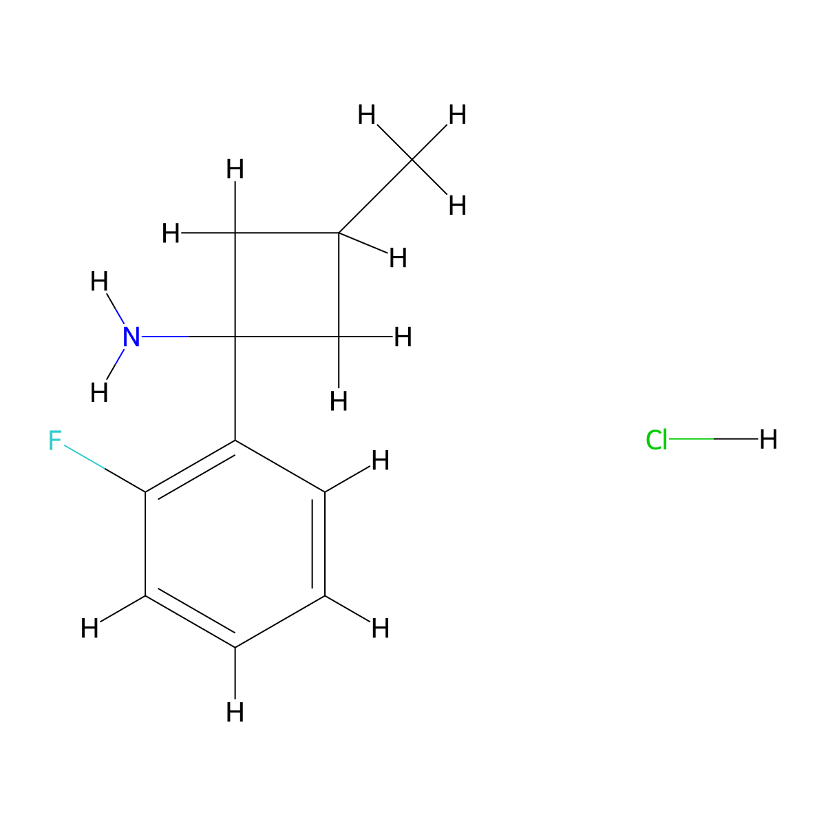 1-(2-Fluorophenyl)-3-methylcyclobutan-1-amine hydrochloride molecular structure, CAS 2408964-07-6