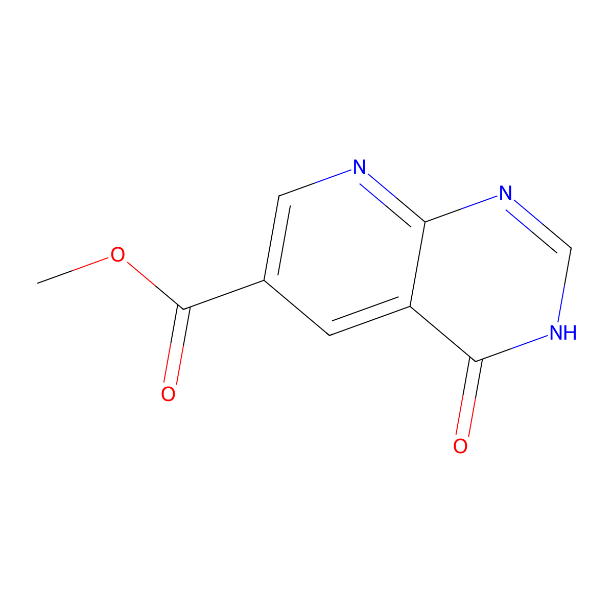 methyl 4-oxo-3H,4H-pyrido[2,3-d]pyrimidine-6-carboxylate molecular structure, CAS 2408964-20-3