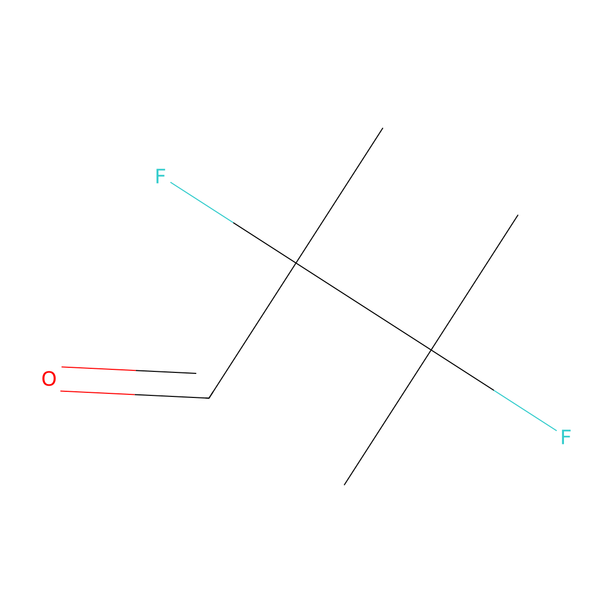 2,3-Difluoro-2,3-dimethylbutanal molecular structure, CAS 2408964-44-1