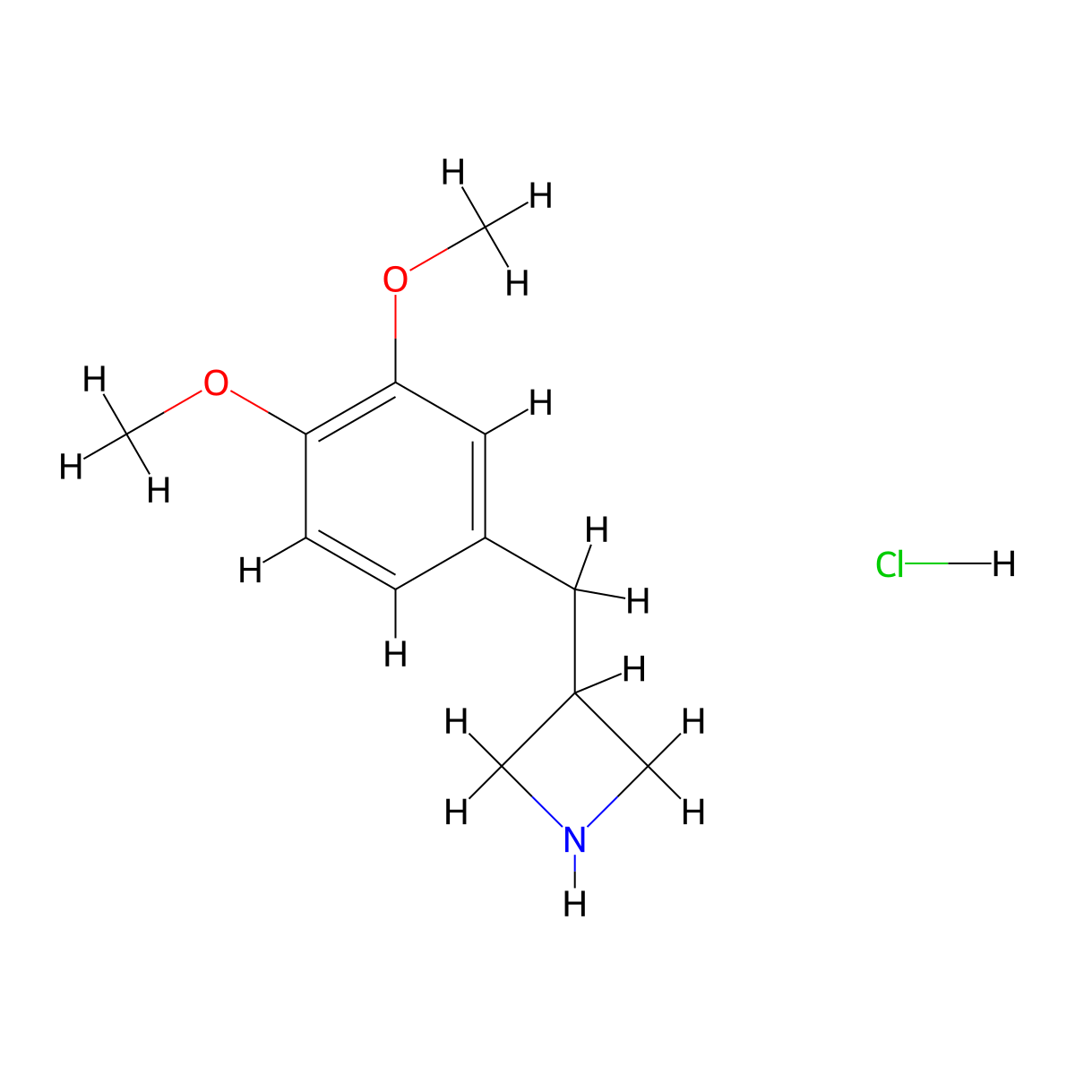 3-(3,4-Dimethoxybenzyl)azetidine hydrochloride molecular structure, CAS 2408964-51-0