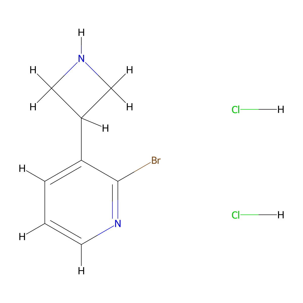 3-(Azetidin-3-yl)-2-bromopyridine dihydrochloride molecular structure, CAS 2408964-56-5
