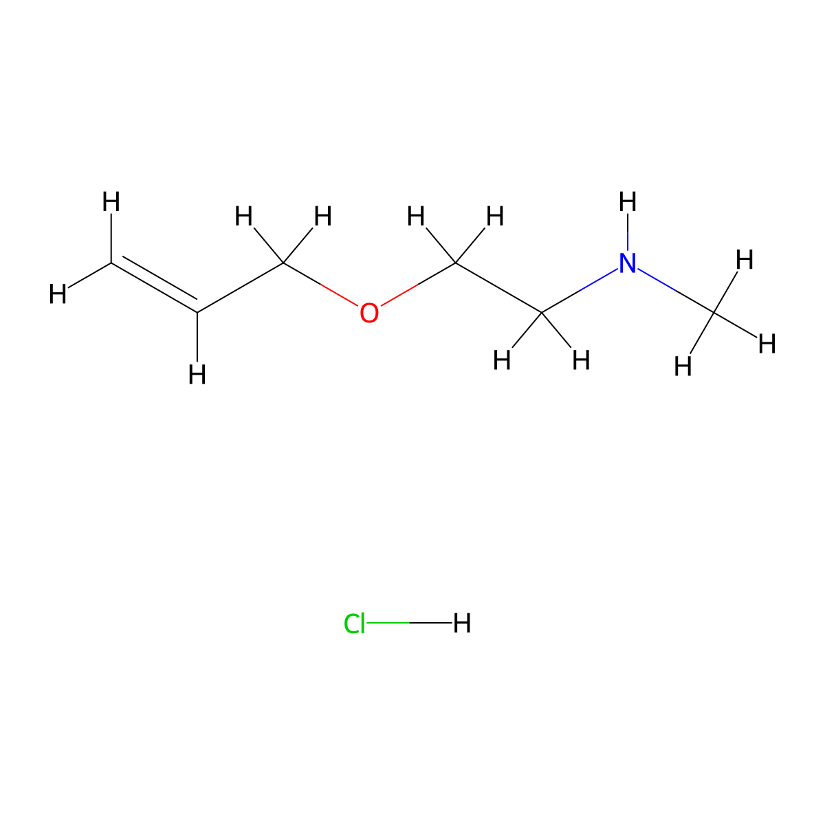 Methyl[2-(prop-2-en-1-yloxy)ethyl]amine hydrochloride molecular structure, CAS 2408964-61-2