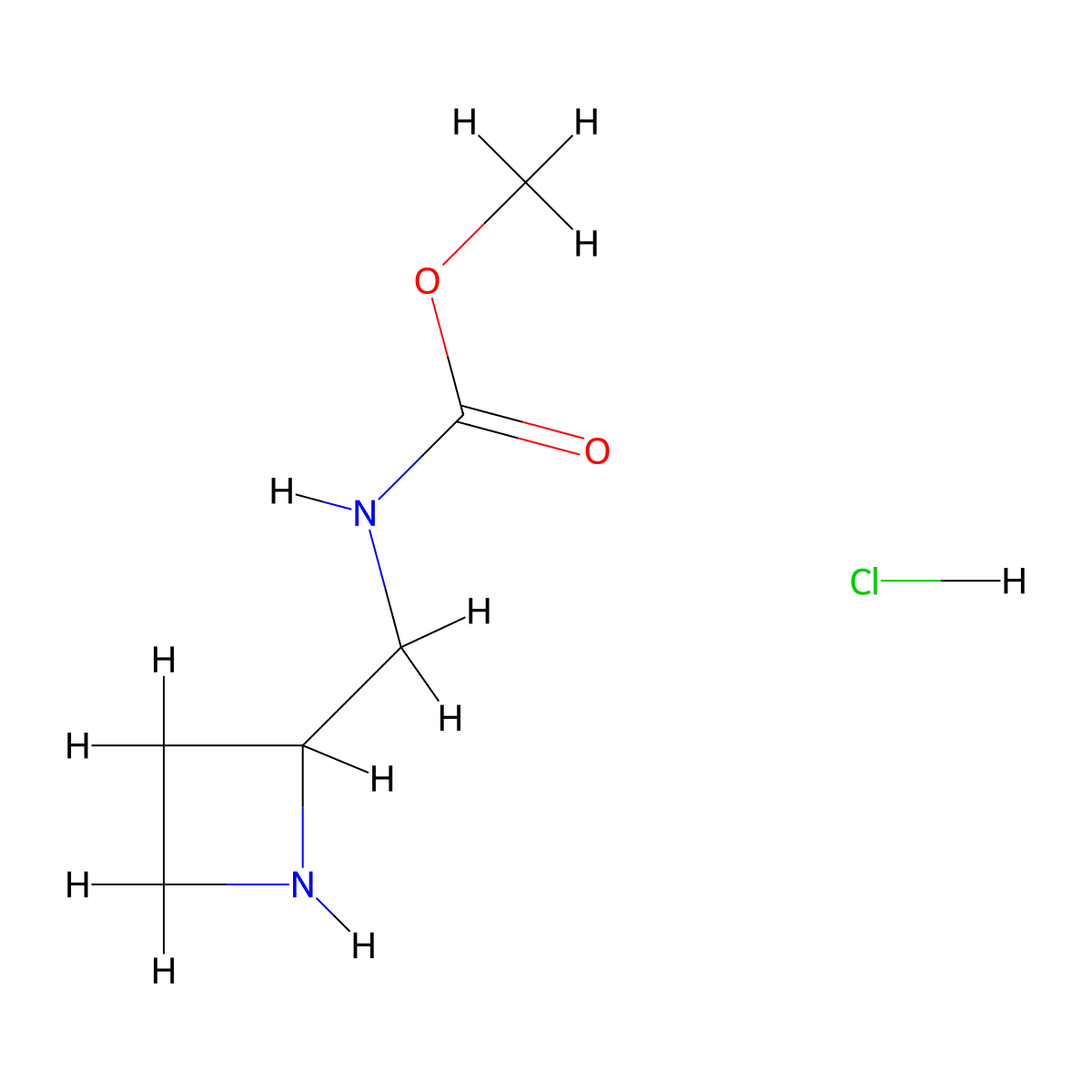 methyl N-[(azetidin-2-yl)methyl]carbamate hydrochloride molecular structure, CAS 2408964-67-8