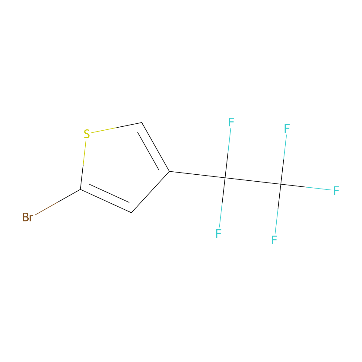 2-Bromo-4-(pentafluoroethyl)thiophene molecular structure, CAS 2408964-69-0