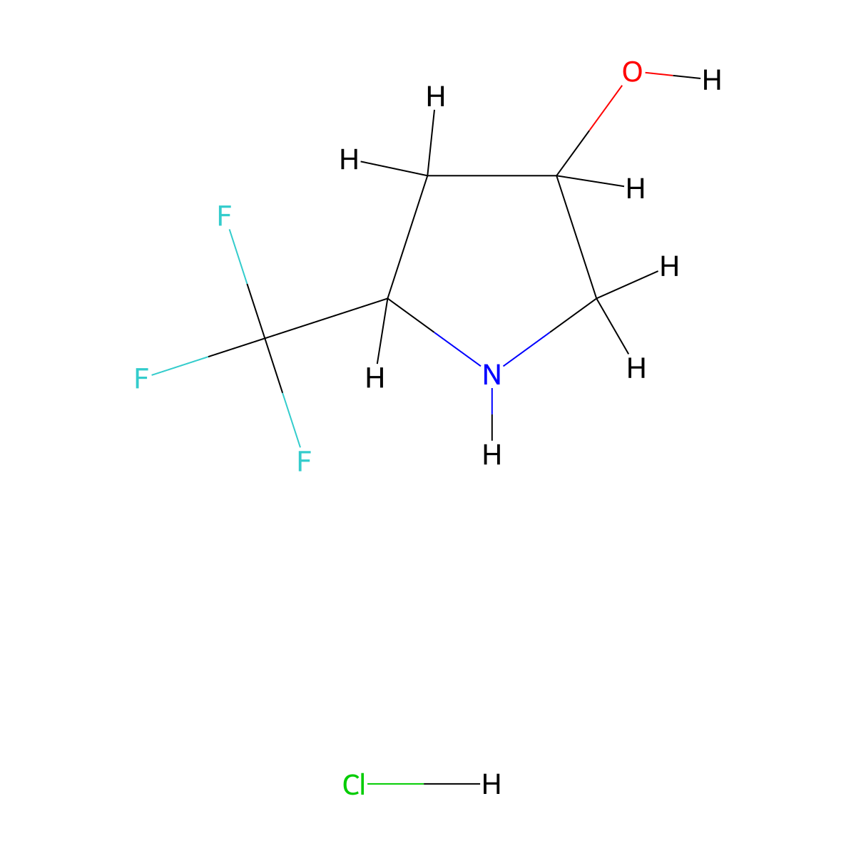 5-(Trifluoromethyl)pyrrolidin-3-ol hydrochloride molecular structure, CAS 2408964-82-7