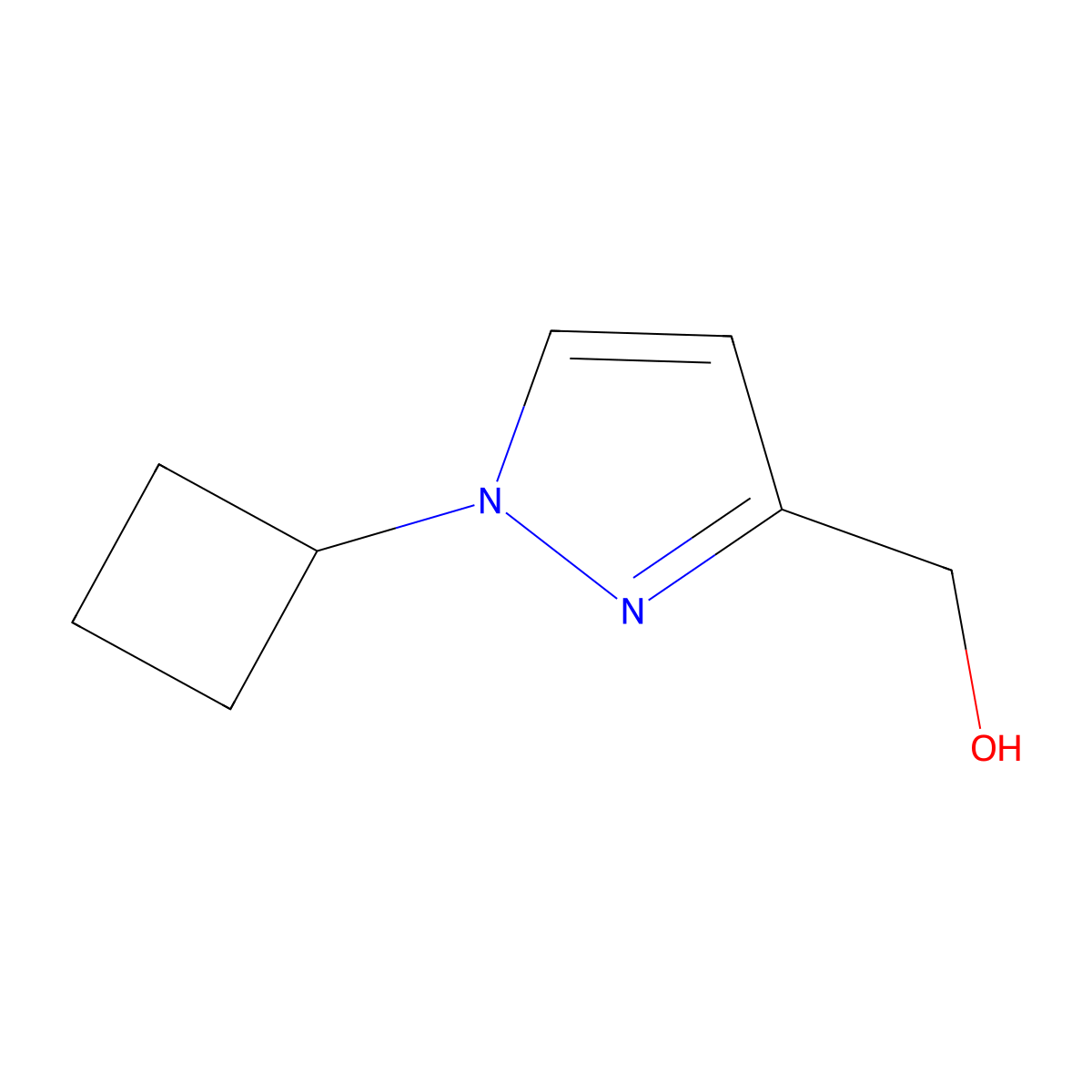 (1-cyclobutyl-1H-pyrazol-3-yl)methanol molecular structure, CAS 2408964-97-4