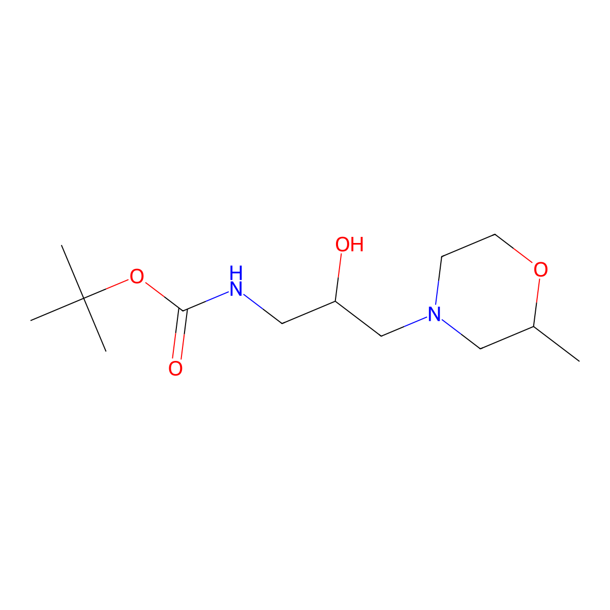 tert-butyl N-[2-hydroxy-3-(2-methylmorpholin-4-yl)propyl]carbamate molecular structure, CAS 2408964-98-5