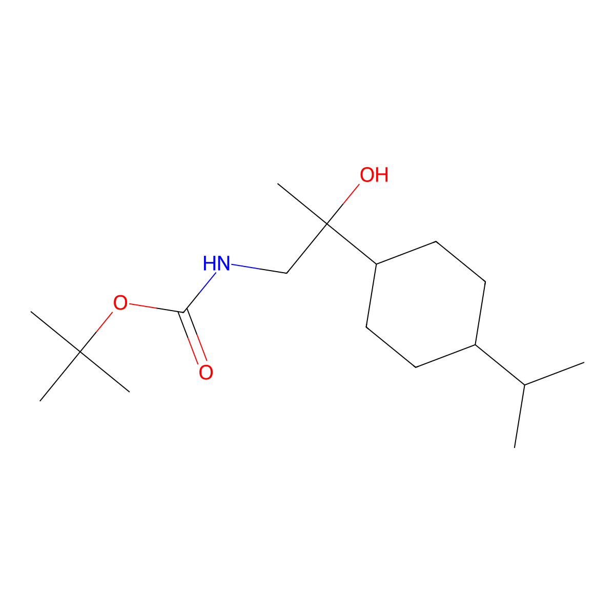 tert-butyl N-{2-hydroxy-2-[4-(propan-2-yl)cyclohexyl]propyl}carbamate molecular structure, CAS 2408965-07-9
