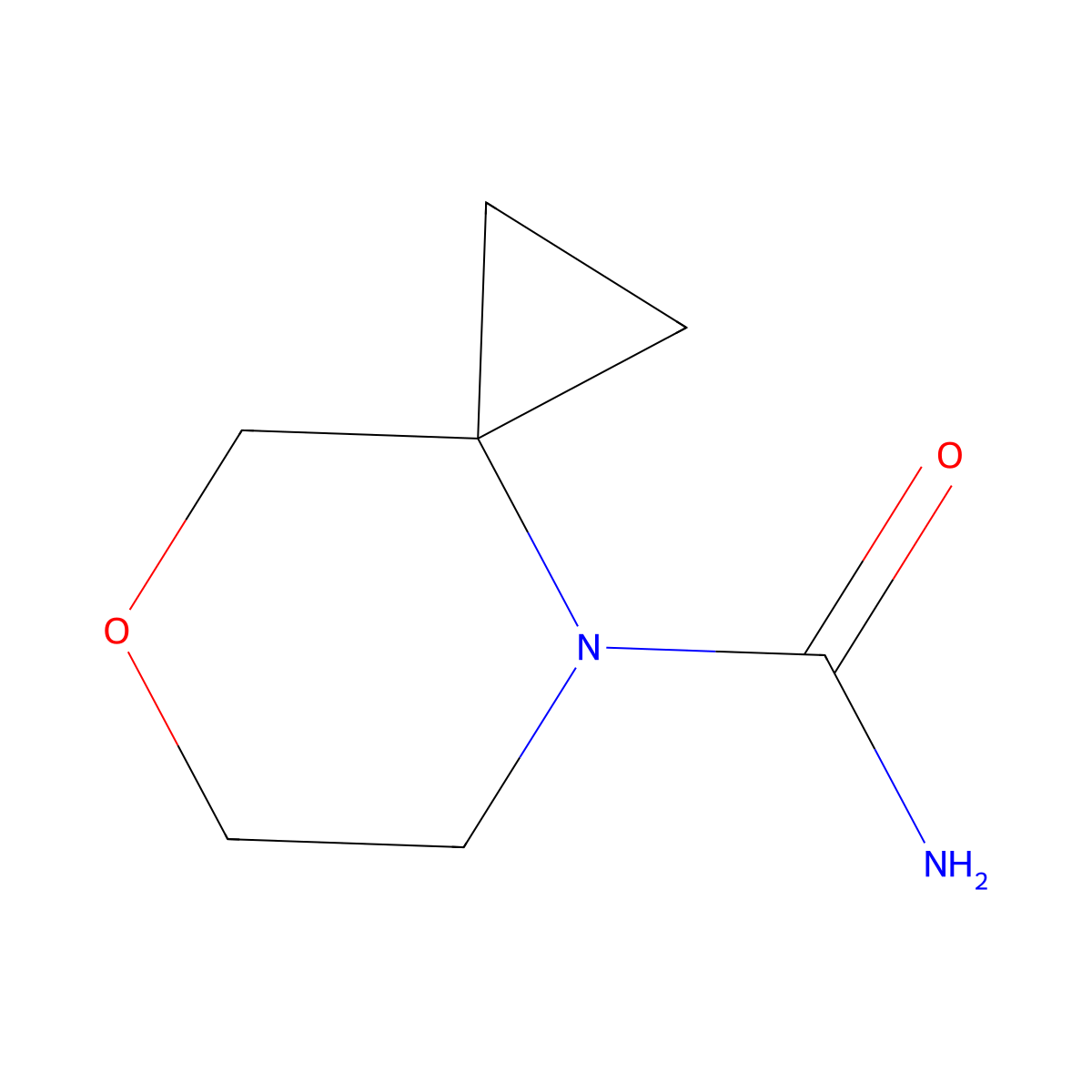 7-Oxa-4-azaspiro[2.5]octane-4-carboxamide molecular structure, CAS 2408965-08-0