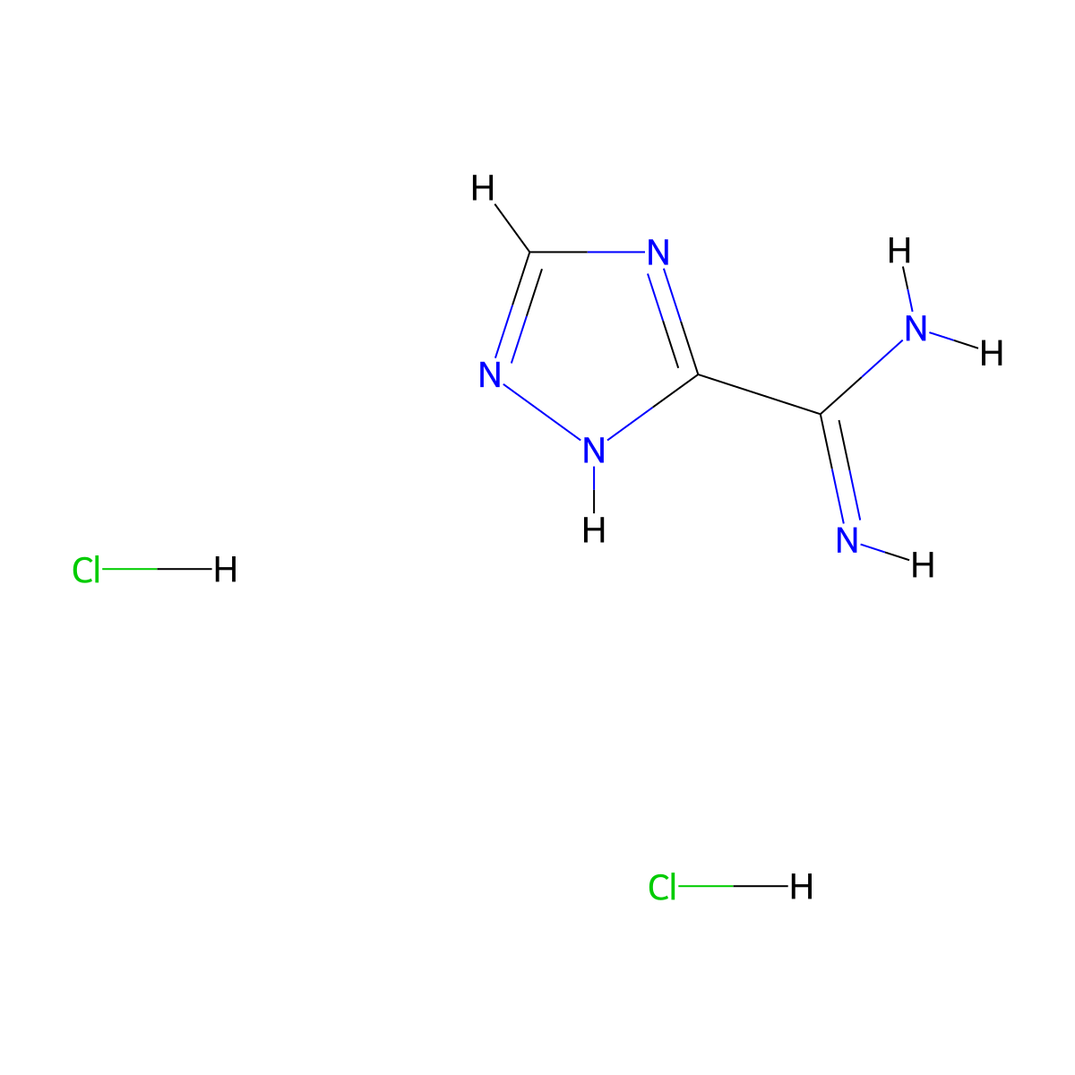 4H-1,2,4-triazole-3-carboximidamidedihydrochloride molecular structure, CAS 2408965-27-3