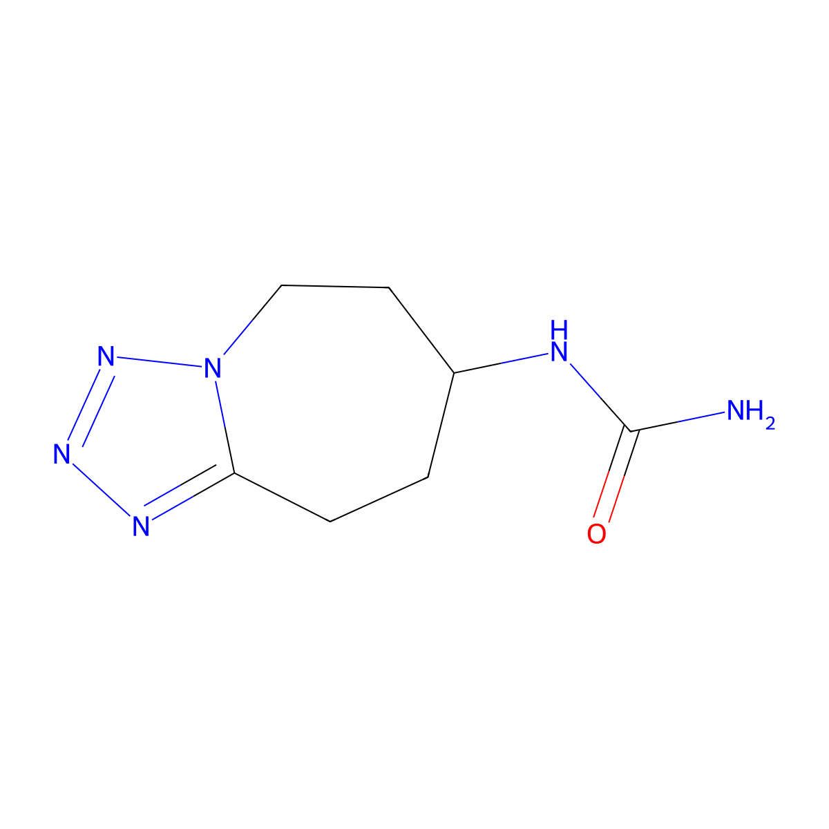 {5H,6H,7H,8H,9H-[1,2,3,4]tetrazolo[1,5-a]azepin-7-yl}urea molecular structure, CAS 2408965-40-0
