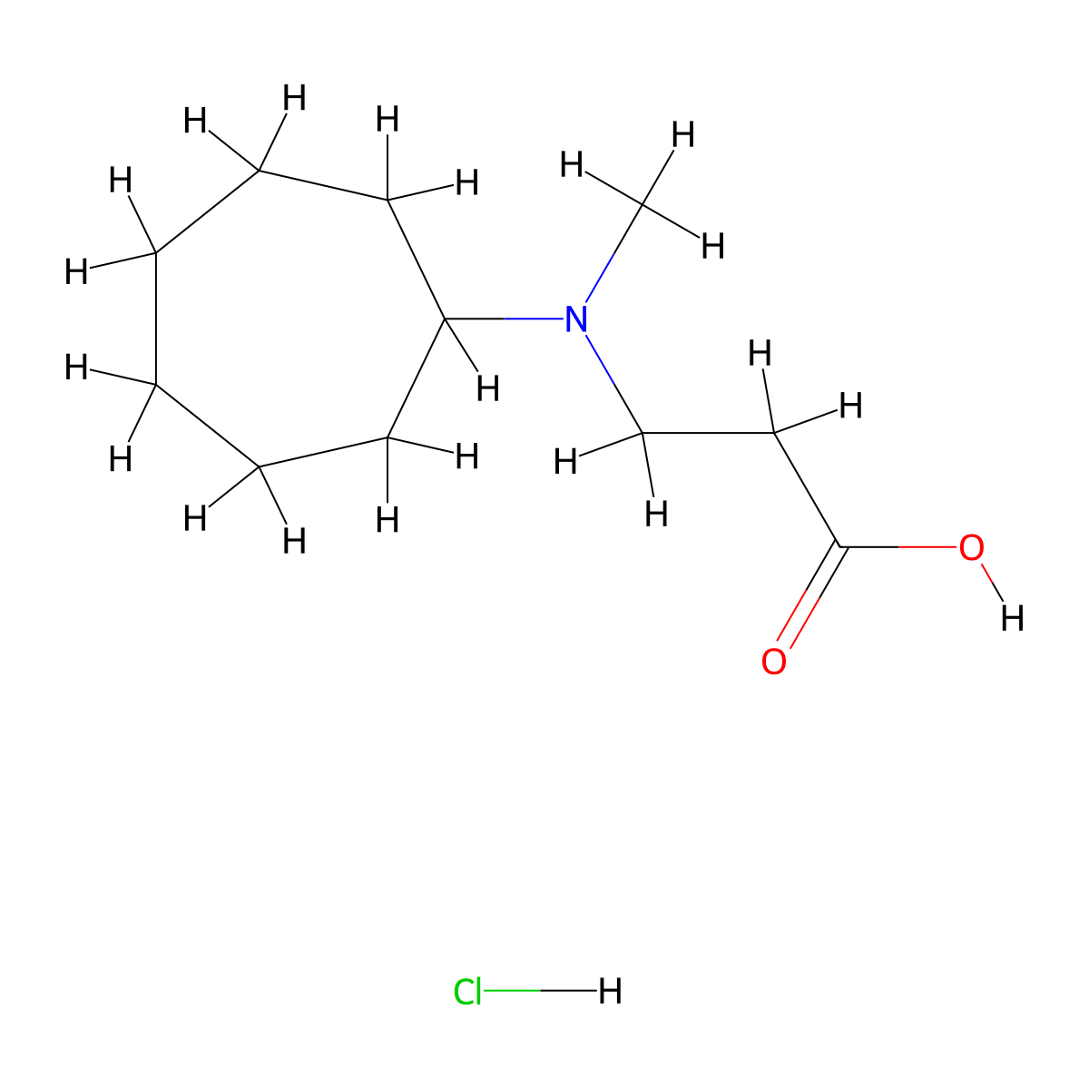 3-[Cycloheptyl(methyl)amino]propanoic acid;hydrochloride molecular structure, CAS 2408965-44-4