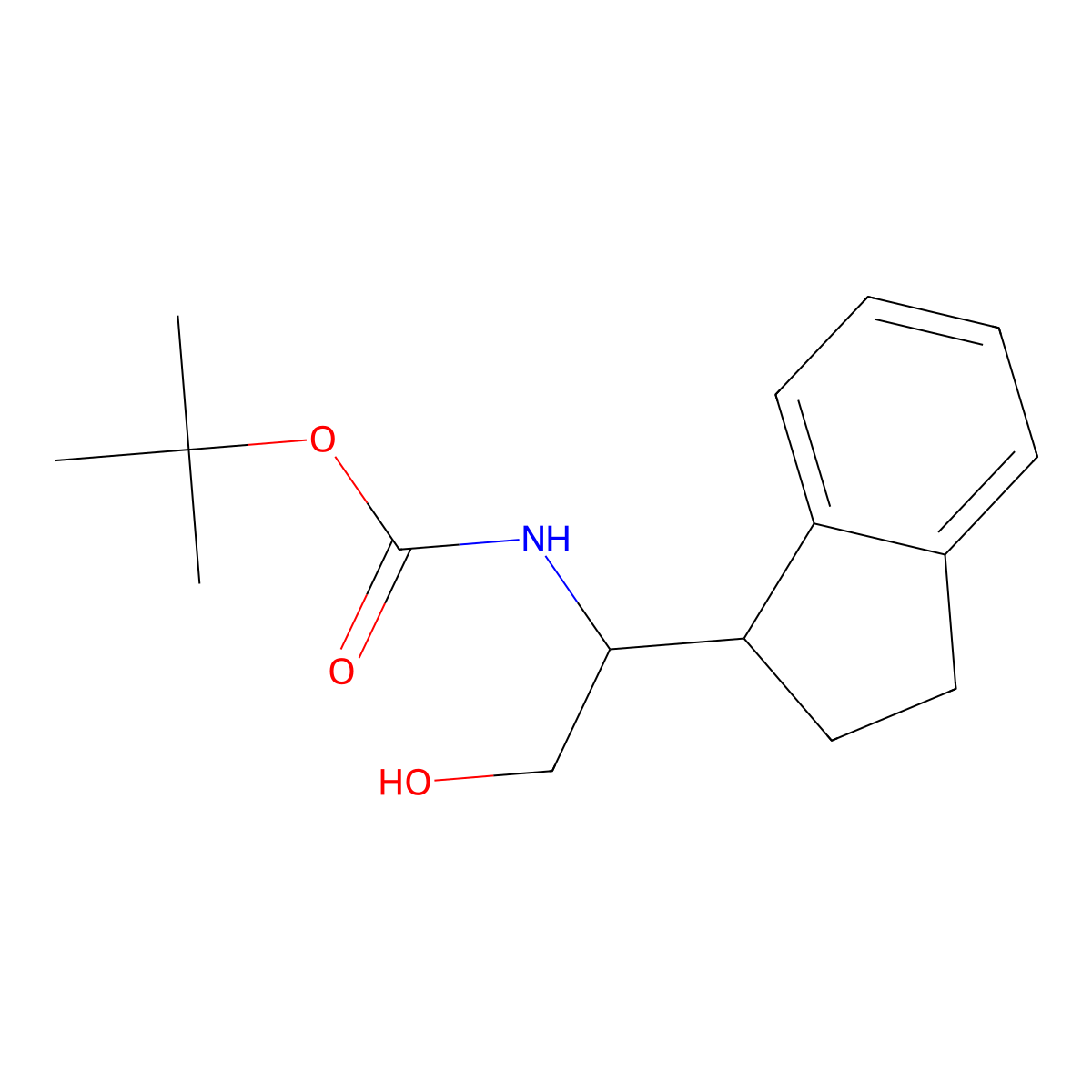 tert-butyl N-[1-(2,3-dihydro-1H-inden-1-yl)-2-hydroxyethyl]carbamate molecular structure, CAS 2408965-47-7