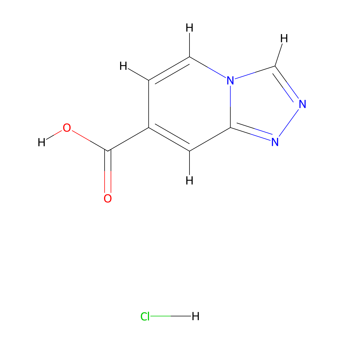 [1,2,4]Triazolo[4,3-a]pyridine-7-carboxylic acid hydrochloride molecular structure, CAS 2408965-72-8
