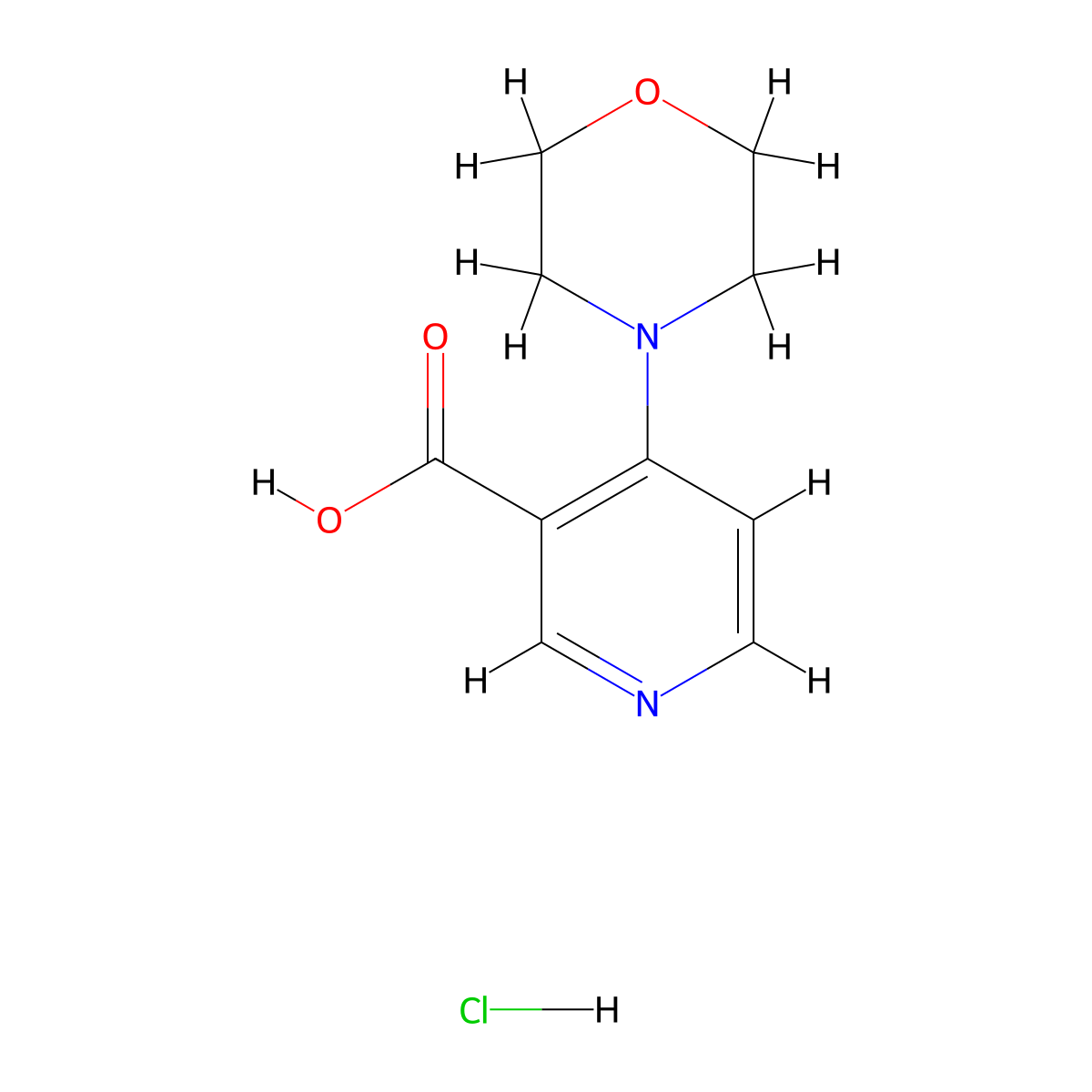 4-(Morpholin-4-yl)pyridine-3-carboxylic acid hydrochloride molecular structure, CAS 2408965-78-4