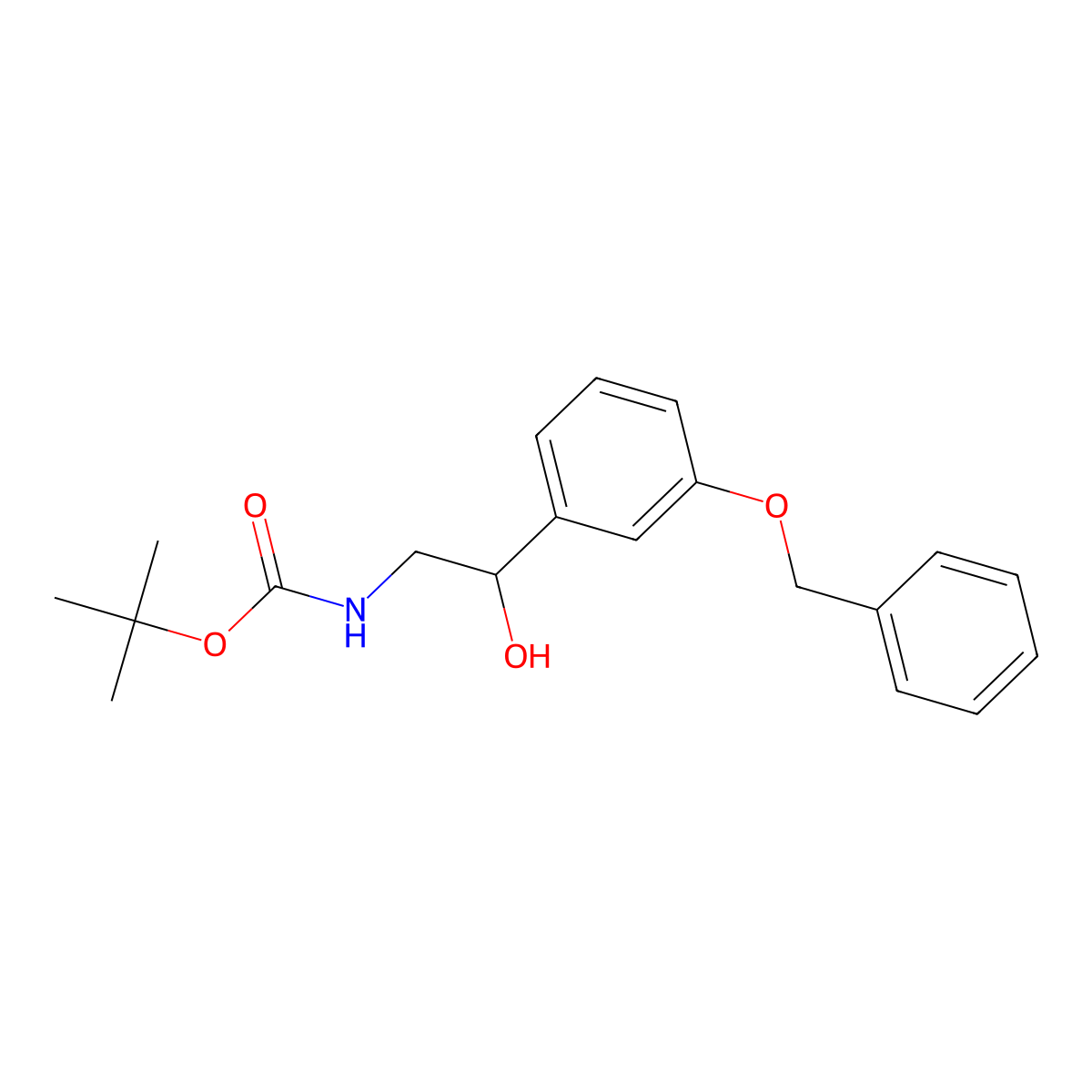 tert-butyl N-{2-[3-(benzyloxy)phenyl]-2-hydroxyethyl}carbamate molecular structure, CAS 2408966-00-5