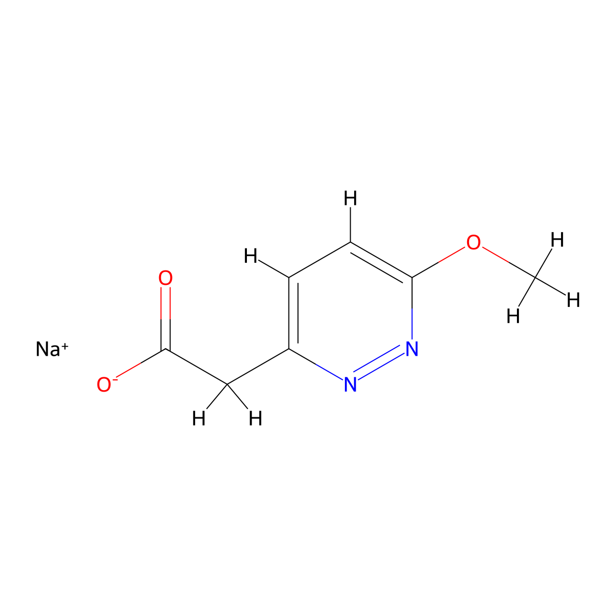 Sodium 2-(6-methoxypyridazin-3-yl)acetate molecular structure, CAS 2408966-07-2