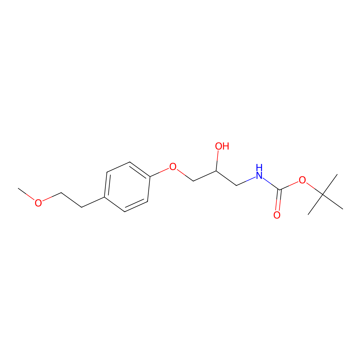 tert-butyl N-{2-hydroxy-3-[4-(2-methoxyethyl)phenoxy]propyl}carbamate molecular structure, CAS 2408966-14-1